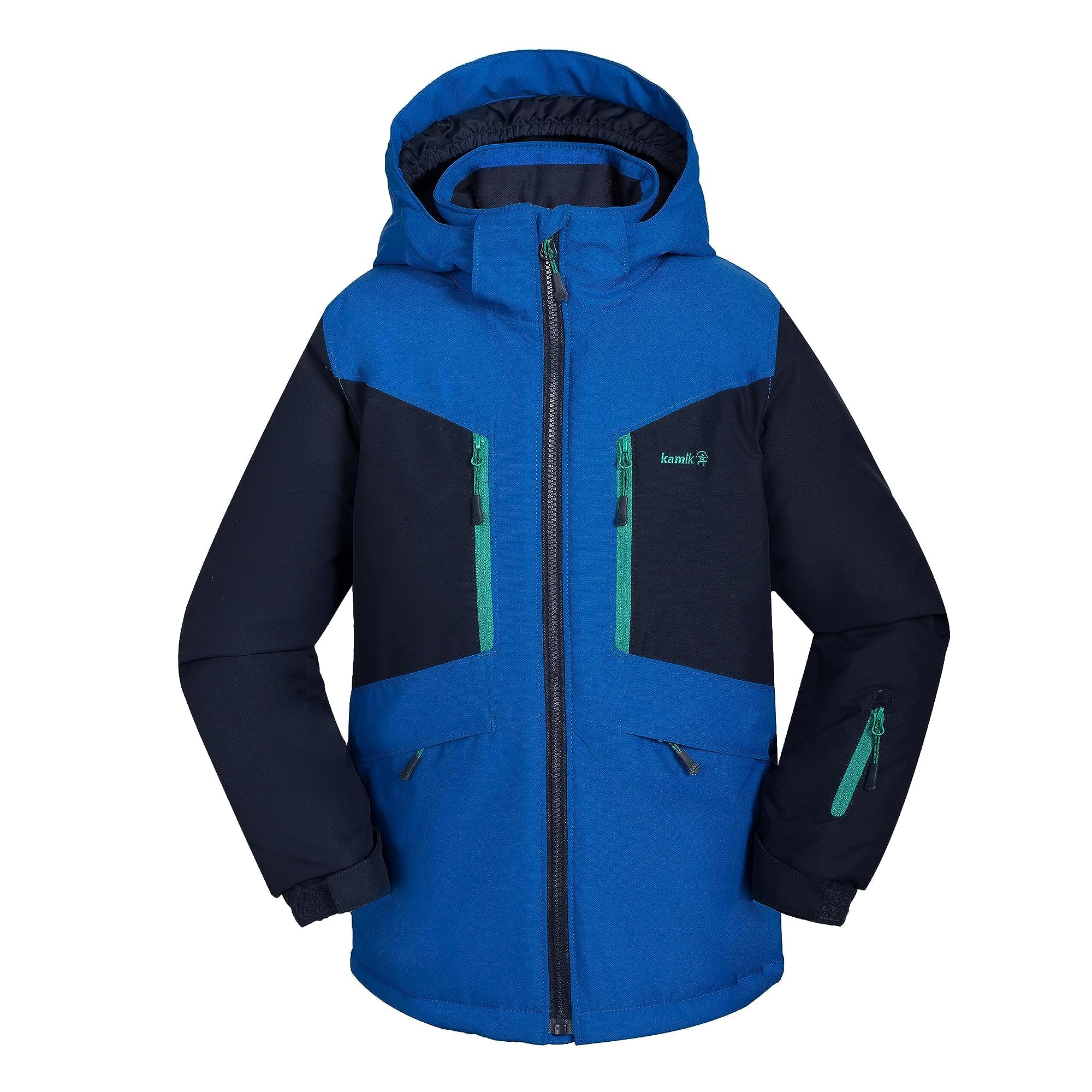 Kamik Boys Max Insulated Winter Jacket for Toddler & Kids - Waterproof Snow Coat for Cold Weather - Perfect for Snow Play, Sledding & Outdoor Activities