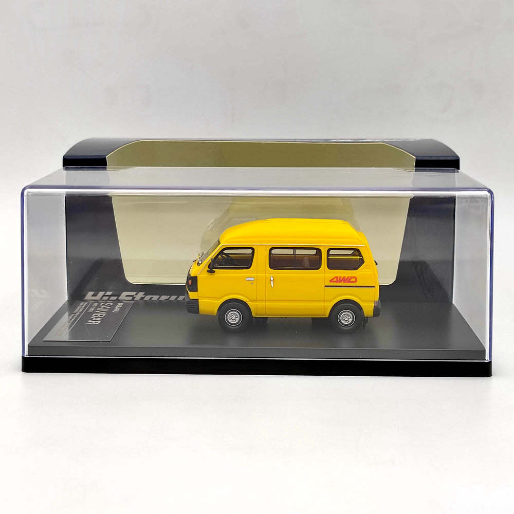 1/43 Subaru SAMBAR 4WD 1980 Miniature Car Model - HS340YE Yellow Resin Collectible Toy for Adults | Perfect for Car Enthusiasts, Display Collections & Gift Giving