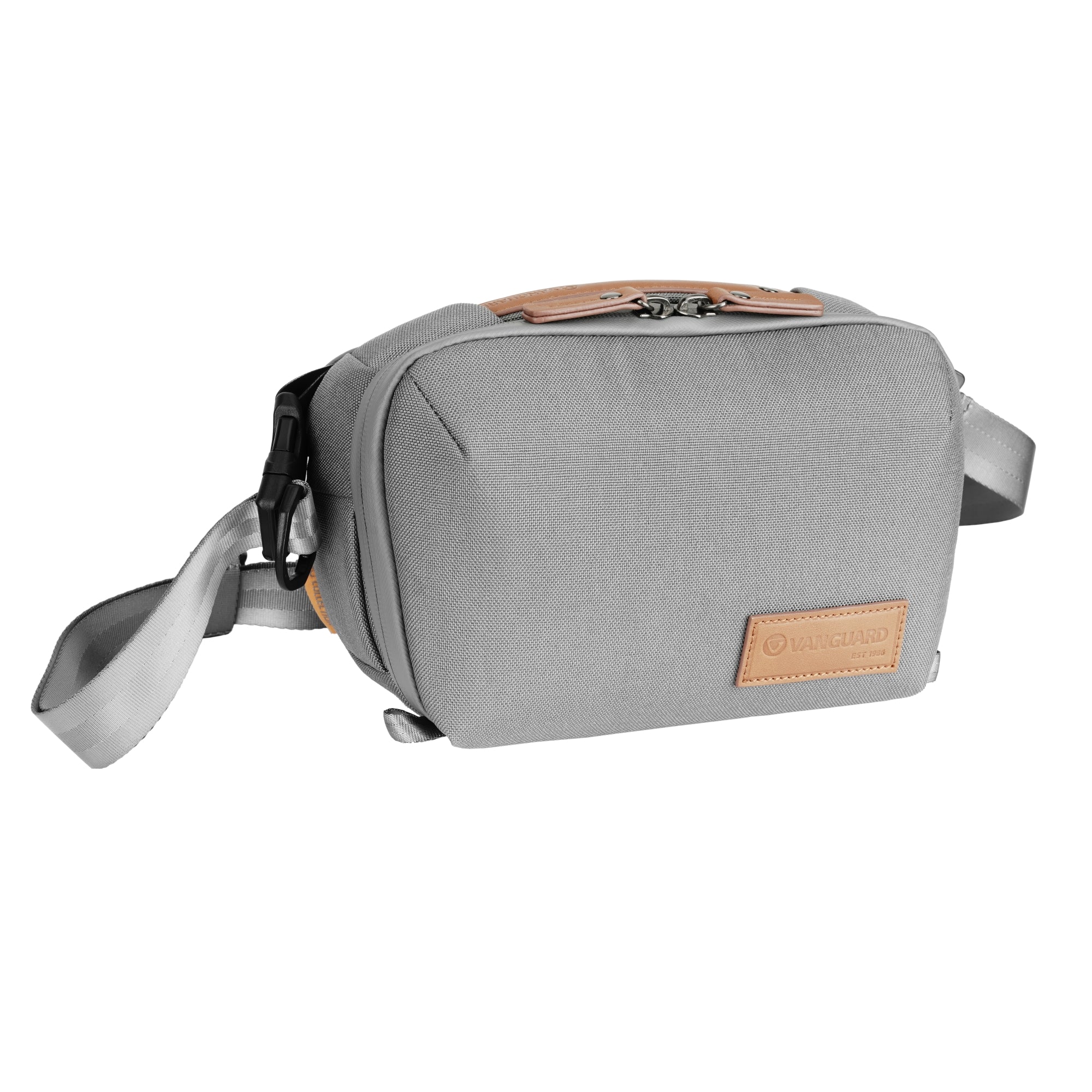 VEO City CB24 GY Crossbody Camera Bag for Women & Men - Compact DSLR/SLR Shoulder Bag - Waterproof Gray Camera Case for Travel, Hiking & Everyday Use