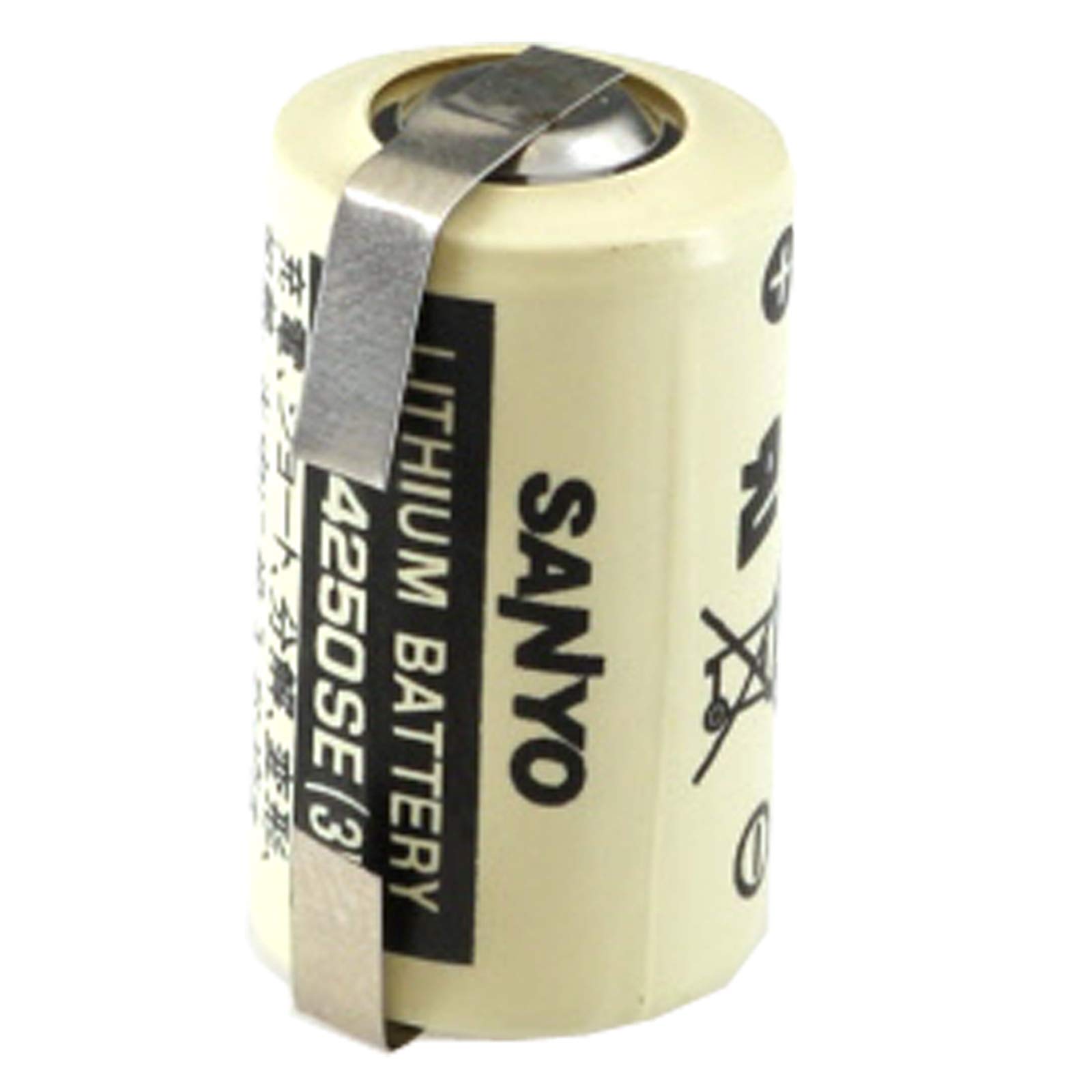 10-Pack Exell PLC-7 with Tabs CR14250SE 3V 1/2 AA Lithium Button Top Battery - Replacement for Sanyo CR2NP - Ideal for CNC Systems, PCs, Medical Devices & Electronics (Great for Laser Pointers, Cameras & Digital Calipers)