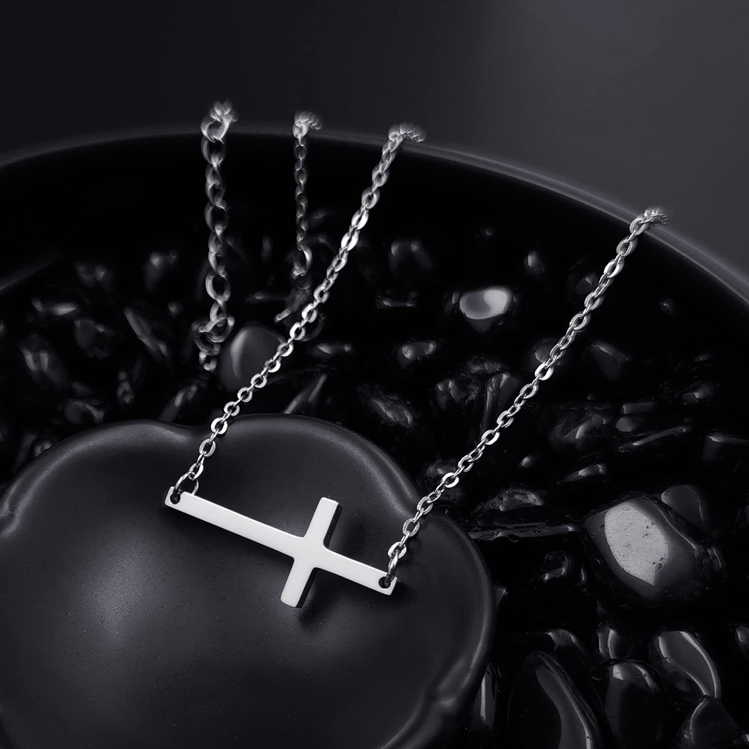 Elegant Small Cross Pendant Necklace for Women - Dainty Simple Gold/Silver Cross Necklace - Perfect Mothers Day Gift, Birthday Present for Her - Ideal for Church, Wedding & Everyday Wear