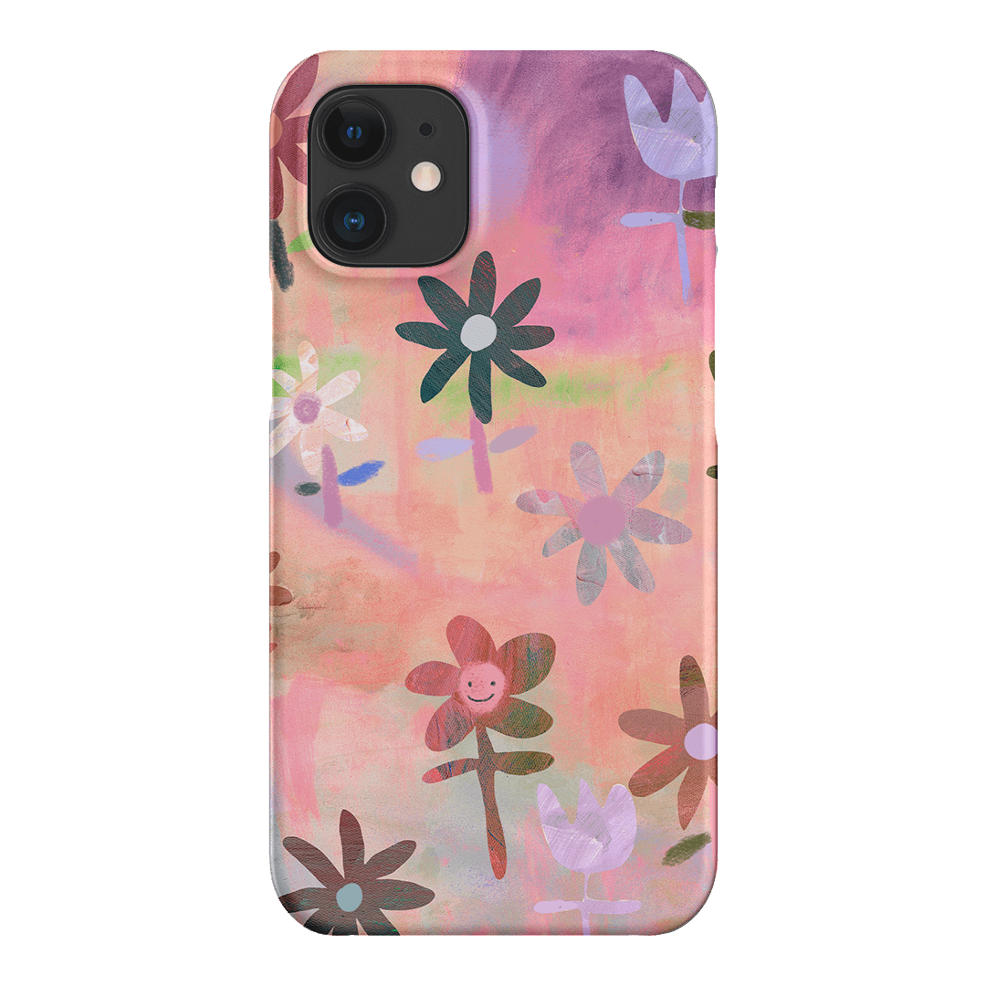 Premium Lazy Daisy Floral Phone Case - Shockproof & Slim Design for iPhone 15/14/13/12/Pro/Max - Perfect for Everyday Use, Travel & Outdoor Activities