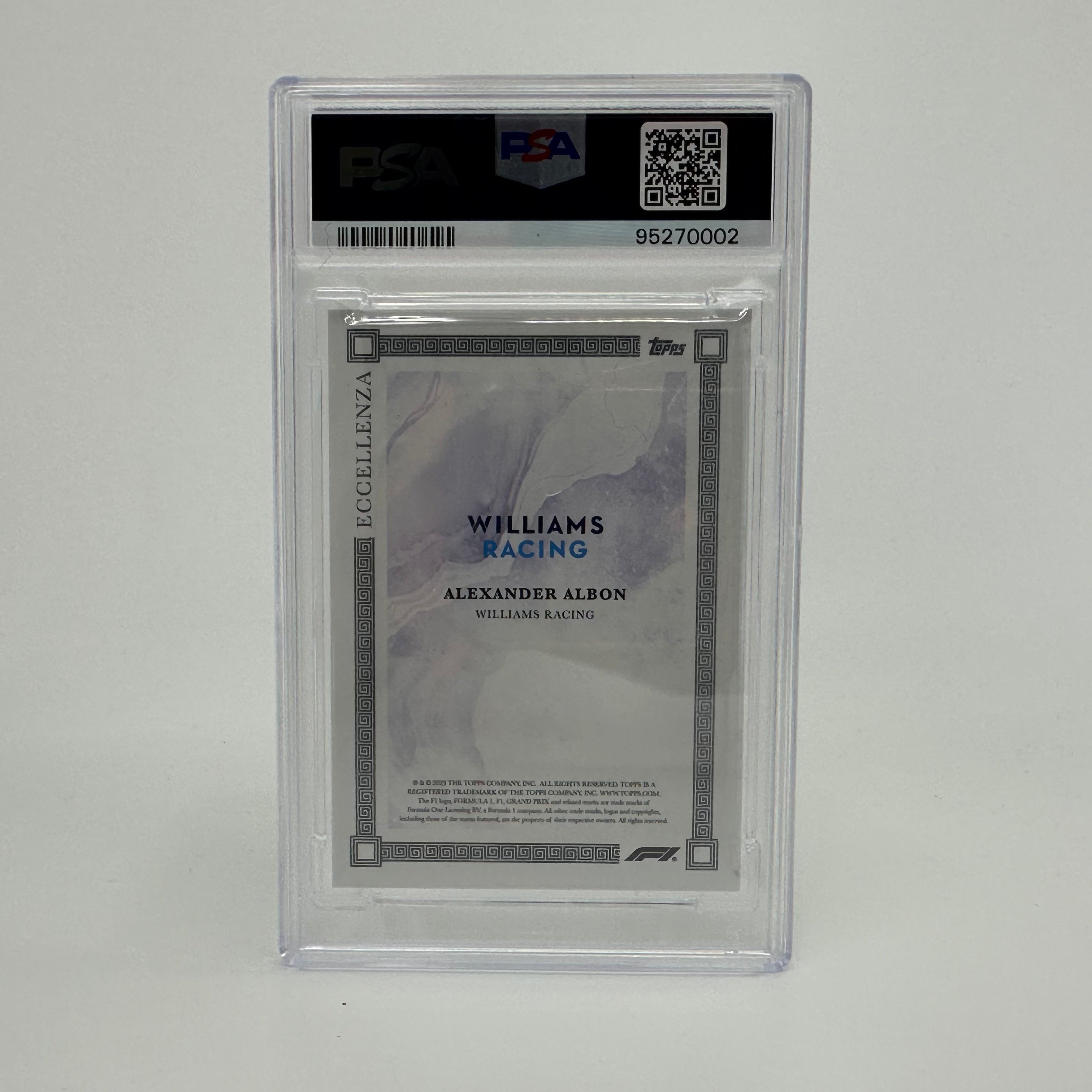 2023 Eccellenza PSA 10 Alexander Albon #23/25 Purple Parallel - Rare Trading Card for Collectors & F1 Fans - Perfect for Display, Investment & Sports Memorabilia Collections