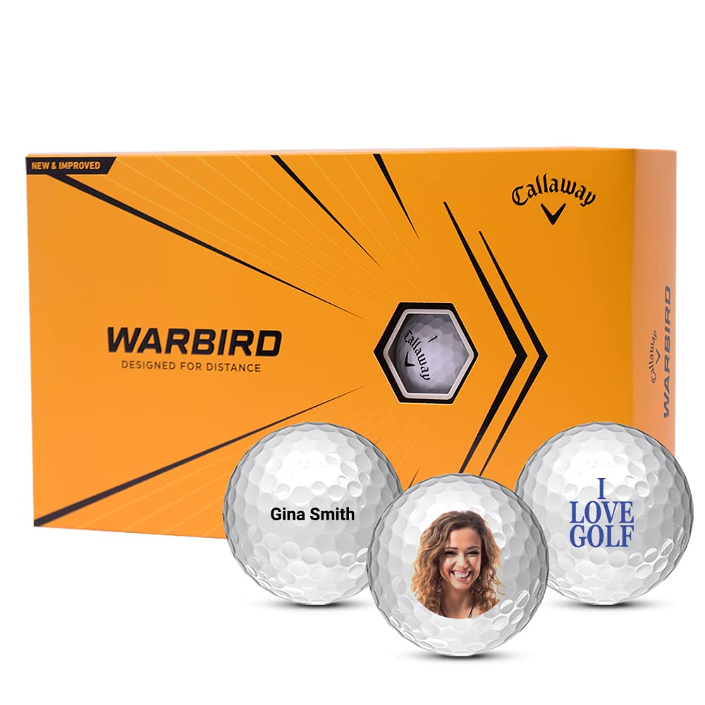 Callaway Warbird 15-Pack Personalized Golf Balls - Custom Logo Golf Balls for Men & Women - Perfect for Corporate Gifts, Tournaments & Practice Rounds