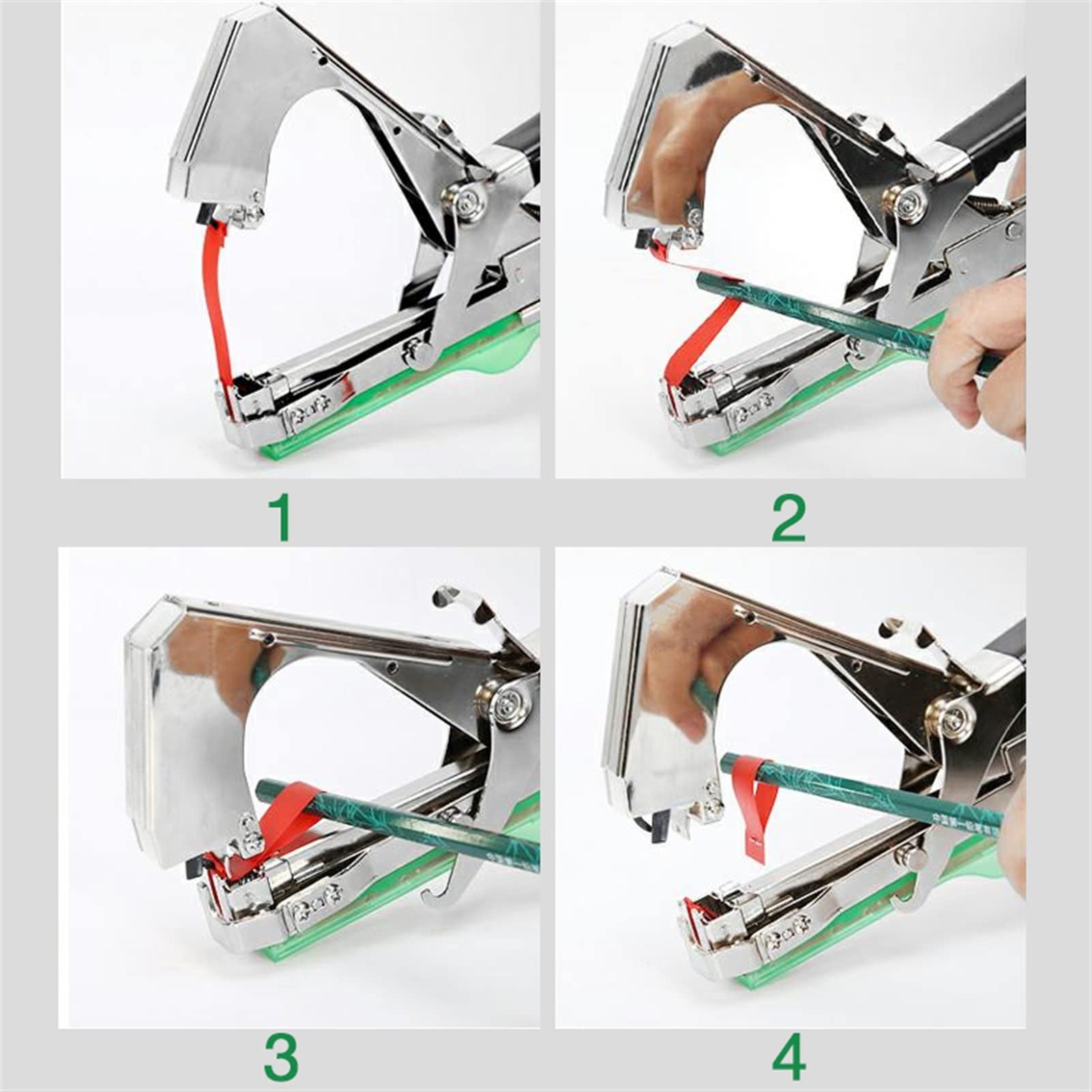 Plant Tying Machine with 10 Rolls Tape Set - Garden Tying Tool for Vegetables, Grapes, Tomatoes, Cucumbers & Flowers (Set 1) | Perfect for Vine Support, Plant Training & Greenhouse Gardening