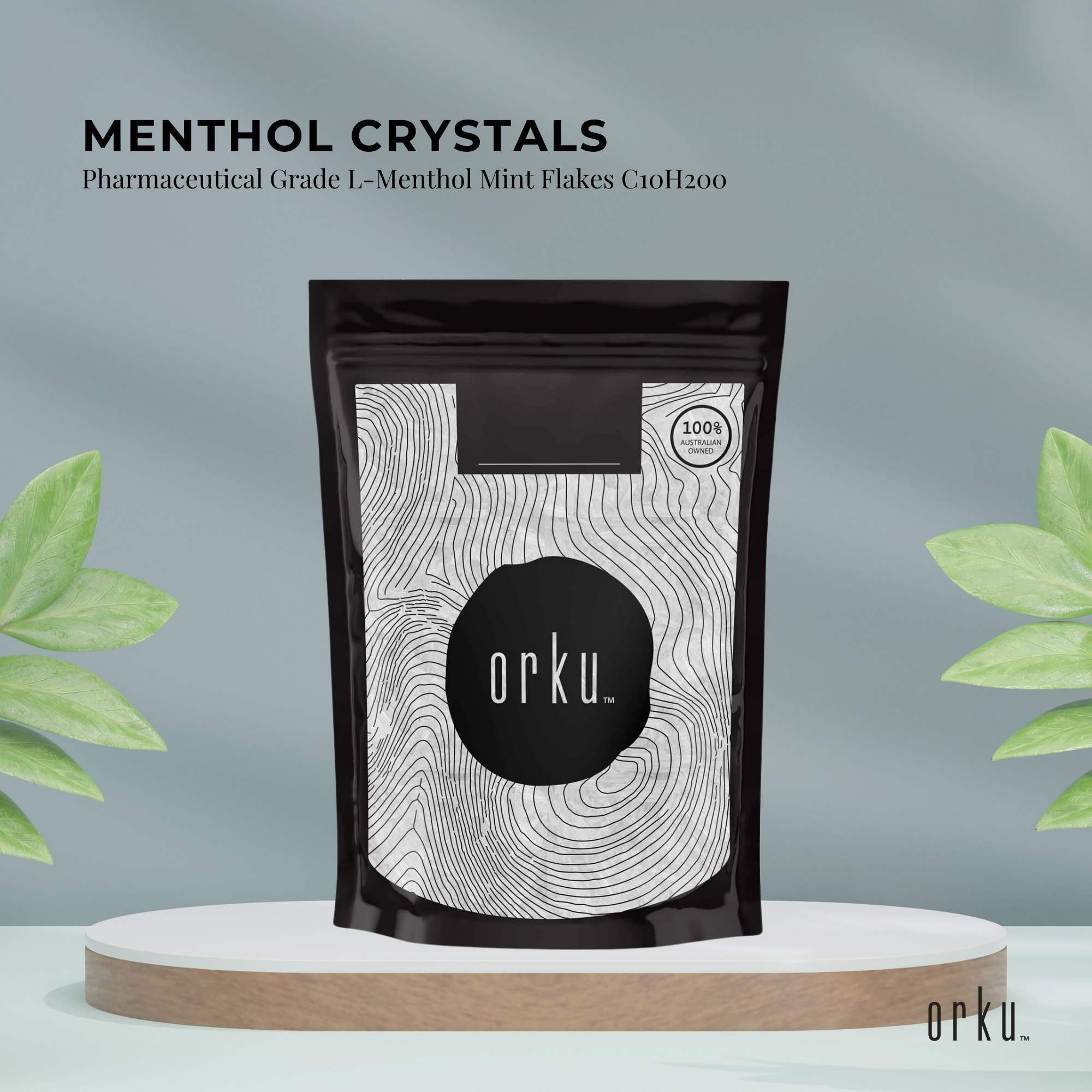 10g Pure Menthol Crystals - Pharmaceutical Grade L-Menthol Mint Flakes (C10H20O) for DIY Skincare, Aromatherapy & Pain Relief