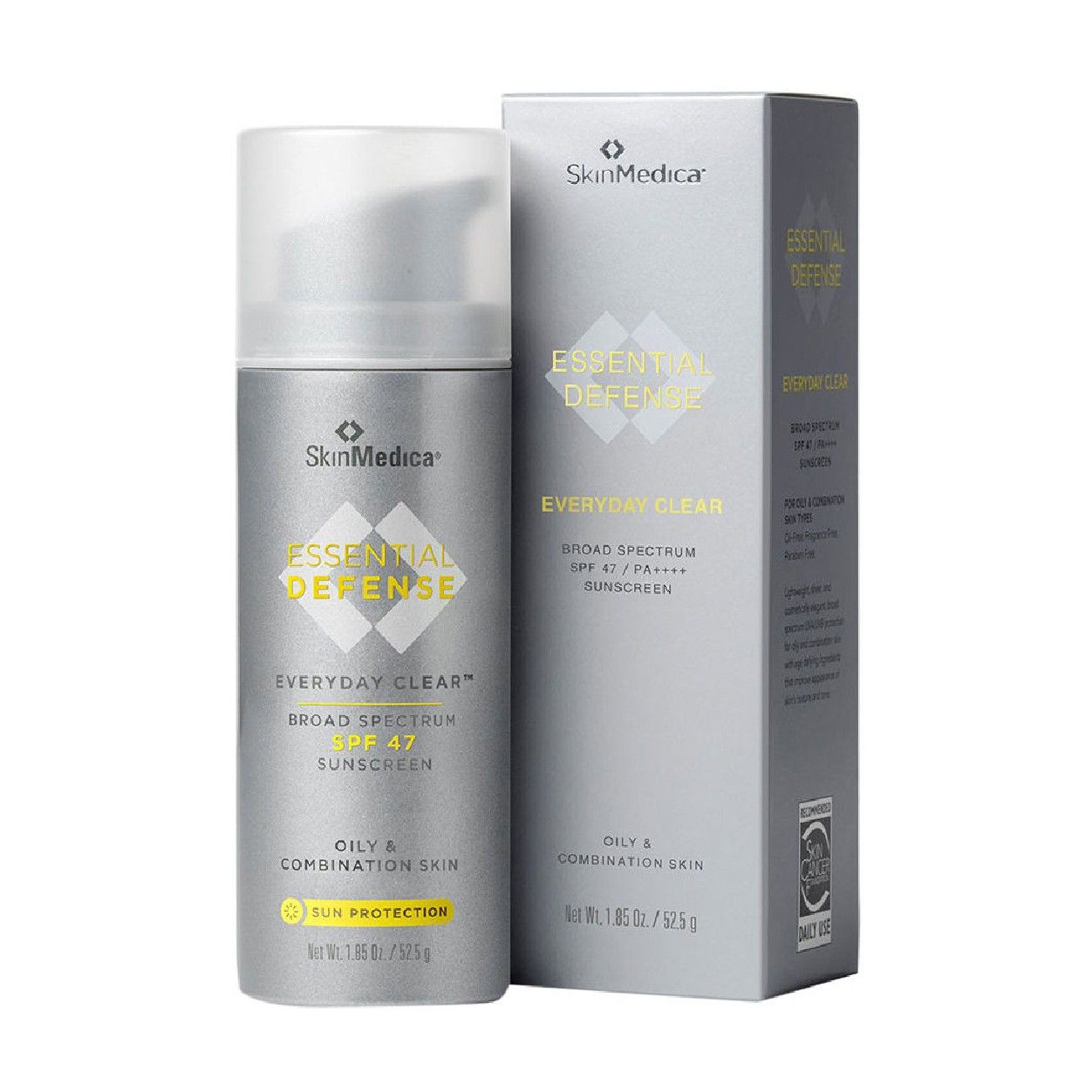 Essential Defense Everyday Clear Broad Spectrum SPF 47 Sunscreen - Lightweight, Non-Greasy Face & Body Sun Protection for Daily Use, Outdoor Activities & Beach Days
