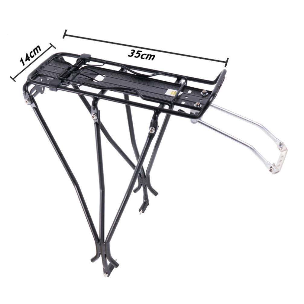 Adjustable Rear Bike Luggage Rack Carrier - Universal Fit for Fixie, Mountain & Road Bikes - Heavy Duty Cargo Rack for Commuting, Touring & Outdoor Adventures