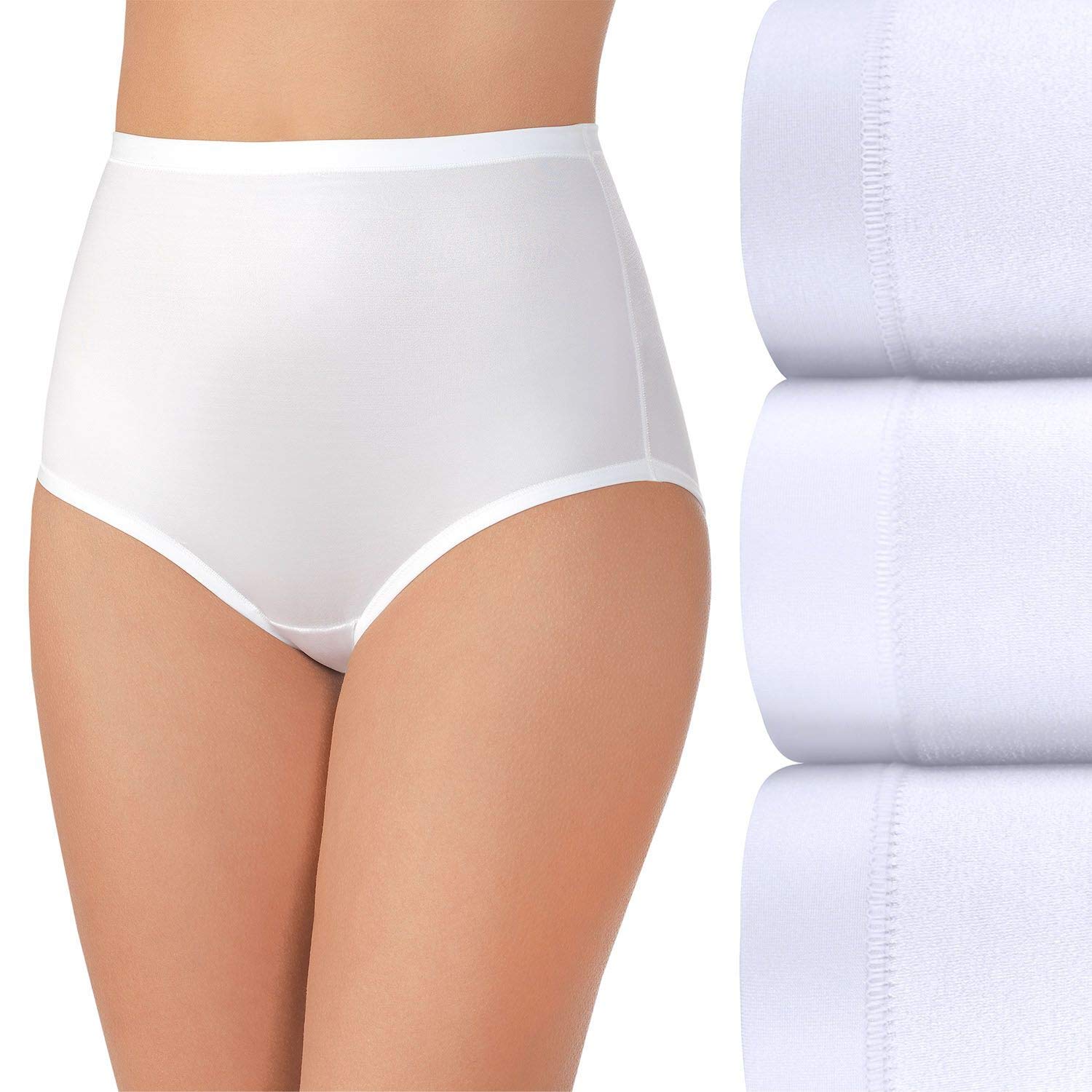 Vanity Fair Women's Body Caress Brief Underwear - Soft Cotton Comfort Underwear for Women, Seamless Panties for Everyday Wear - Perfect for Work, Yoga & Lounge Wear