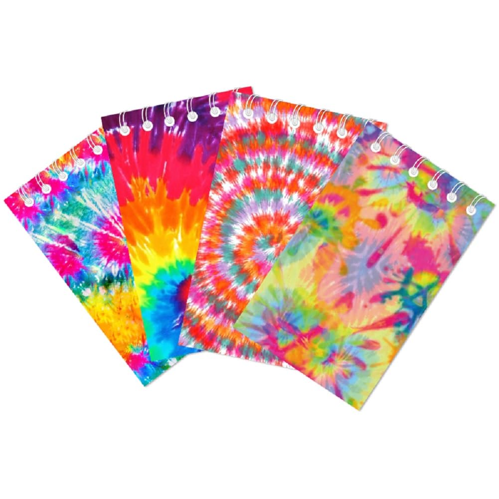 24-Piece Mini Tie-Dye Notepads Set - Pastel Spiral Pocket Notebooks for Art Party, Birthday Supplies & School Notes (8 Fun Designs) | Perfect for Journaling, Gift Giving & DIY Crafts