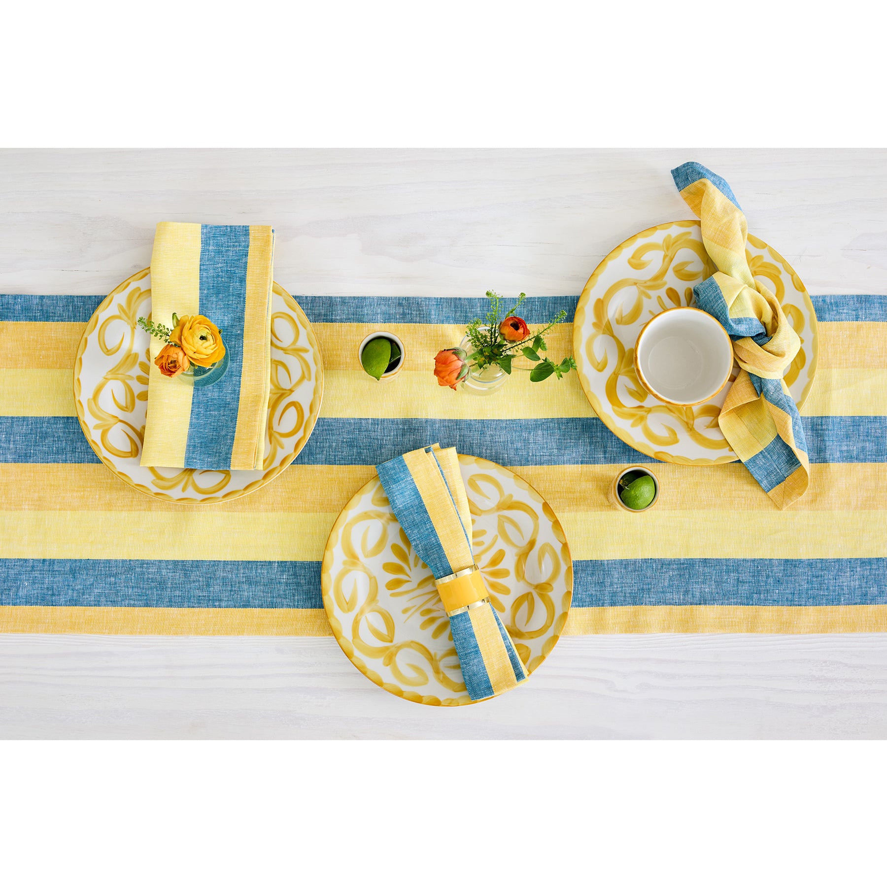 Stylish Cabana Stripe Table Runner - Cotton Decorative Dining Table Cover for Summer Parties, Beach Weddings & Outdoor Entertaining