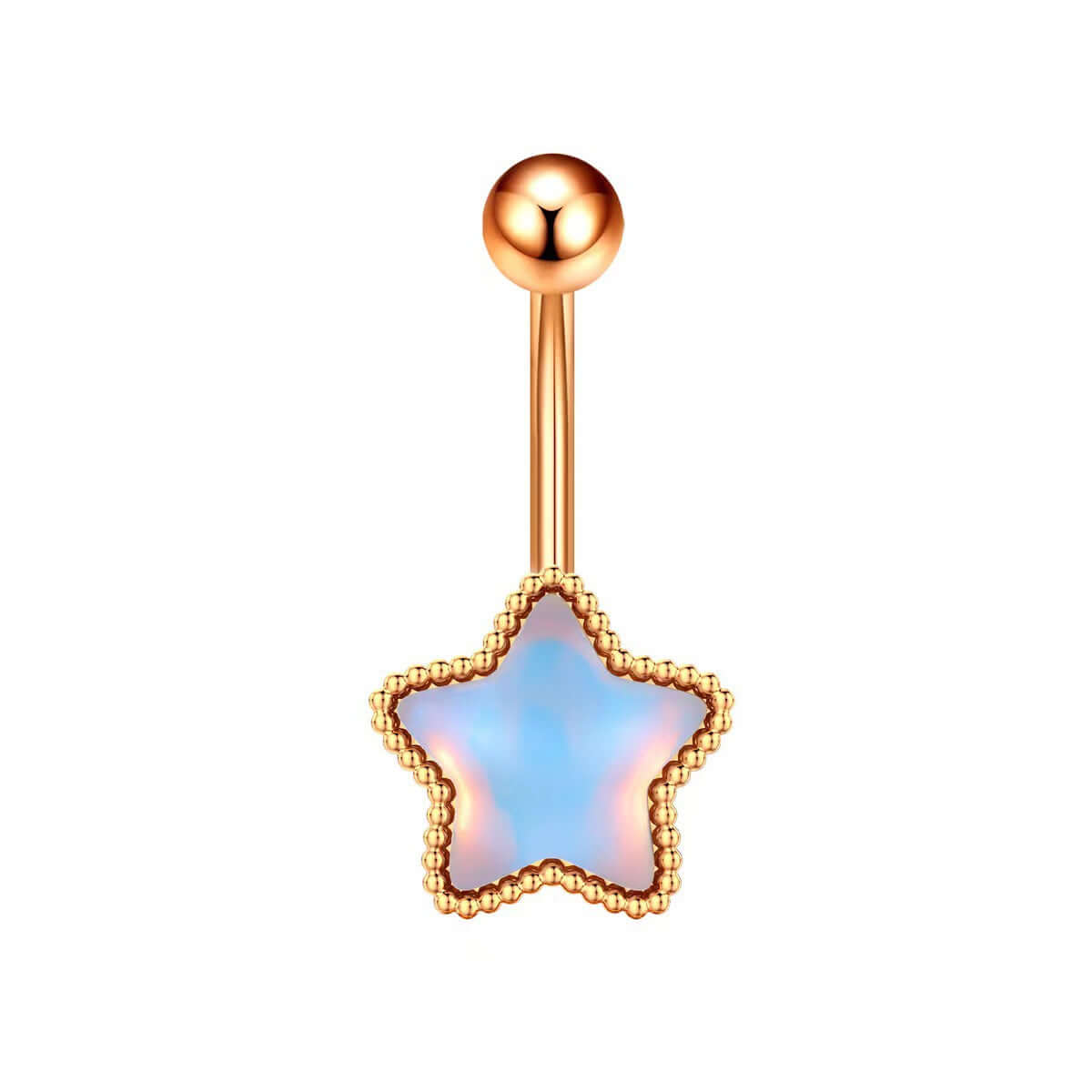 Glow in the Dark Belly Button Rings - Moon Star Design | Body Jewelry for Women | Perfect for Night Parties, Raves & Unique Fashion Looks