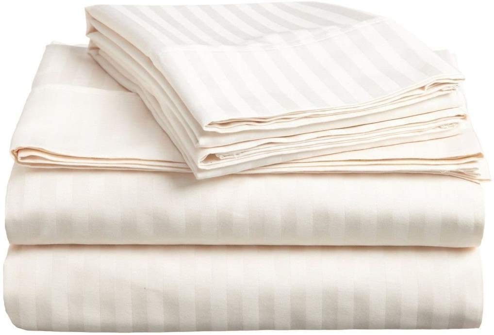 Luxury 1500-TC Egyptian Cotton Queen Sheets - Hotel Quality Bedding for Deep Pockets (60x80) - Perfect for Guest Rooms & Upscale Homes