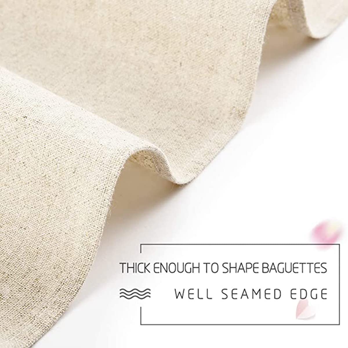 Bahderaus Professional Bakers Dough Couche (35x26 Inch) - Premium Linen Proofing Cloth for Artisan Bread Baking | Perfect for Sourdough, Baguettes & Homemade Loaves