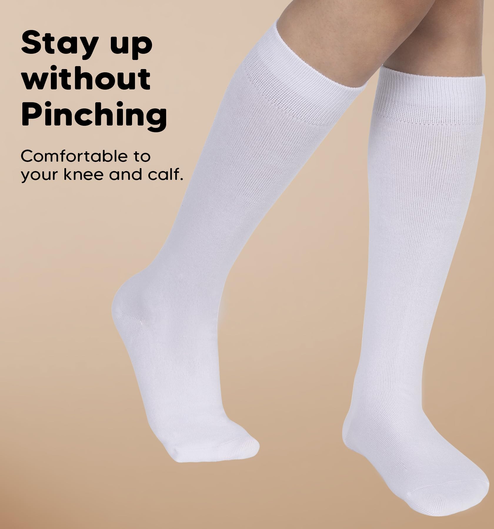 4 Pair Bamboo Knee High Socks - Thin, Breathable & Lightweight Dress Socks for Women - Perfect for Work, Casual Wear & Everyday Comfort