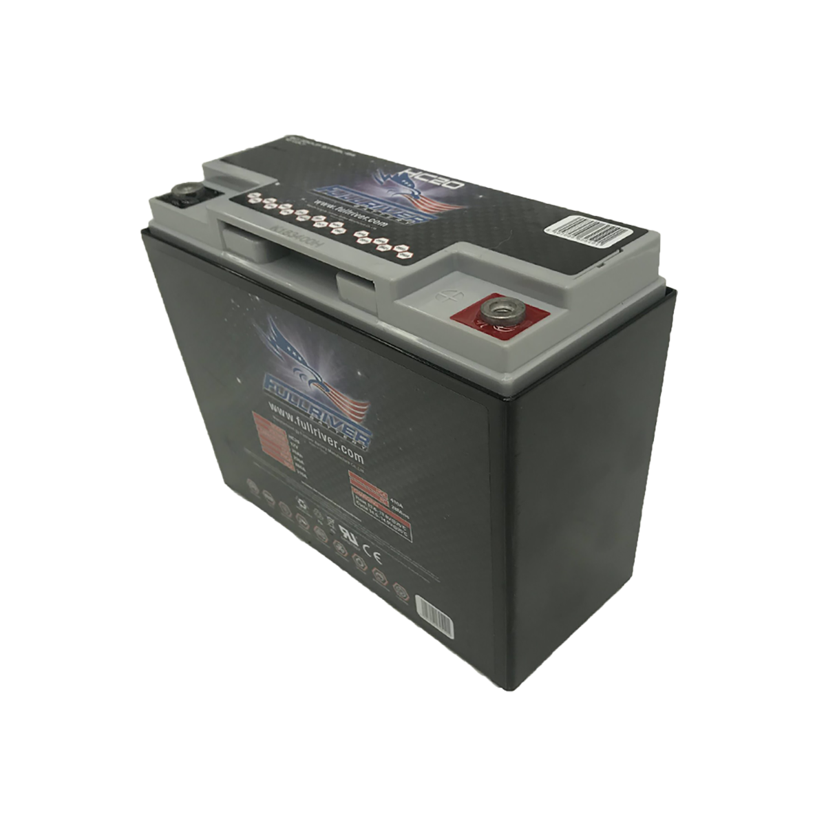 Fullriver HC20 Deep Cycle AGM Battery 12V 20Ah - Rechargeable Power for Solar Systems, RVs, Marine & Off-Grid Applications