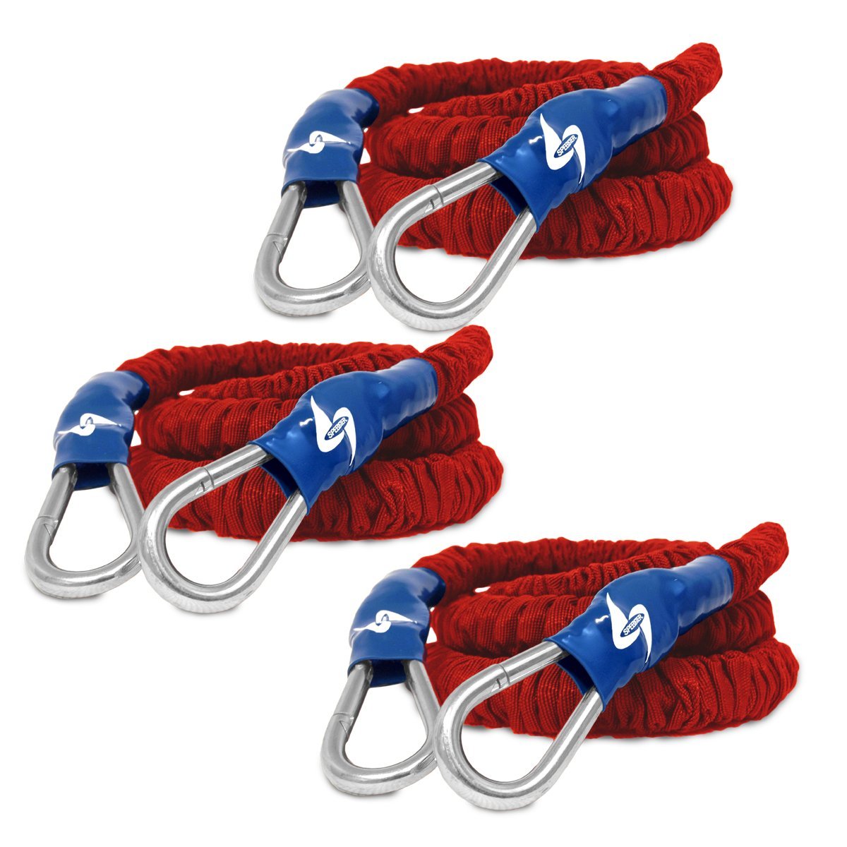 SPEEDSTER Rocket Bungee 3-Pack - Heavy Duty 20ft, 8ft & 4ft Resistance Bands for Football, Baseball, Soccer Speed Training | Perfect for Athletes, Sprint Drills & Agility Exercises