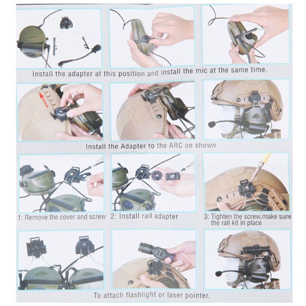 Tactical Helmet ARC Rail Adapter - Headset Mount Bracket for Military & Airsoft Helmets - Compatible with Headphones & Communication Devices - Perfect for Tactical Missions, Shooting Ranges & Outdoor Adventures