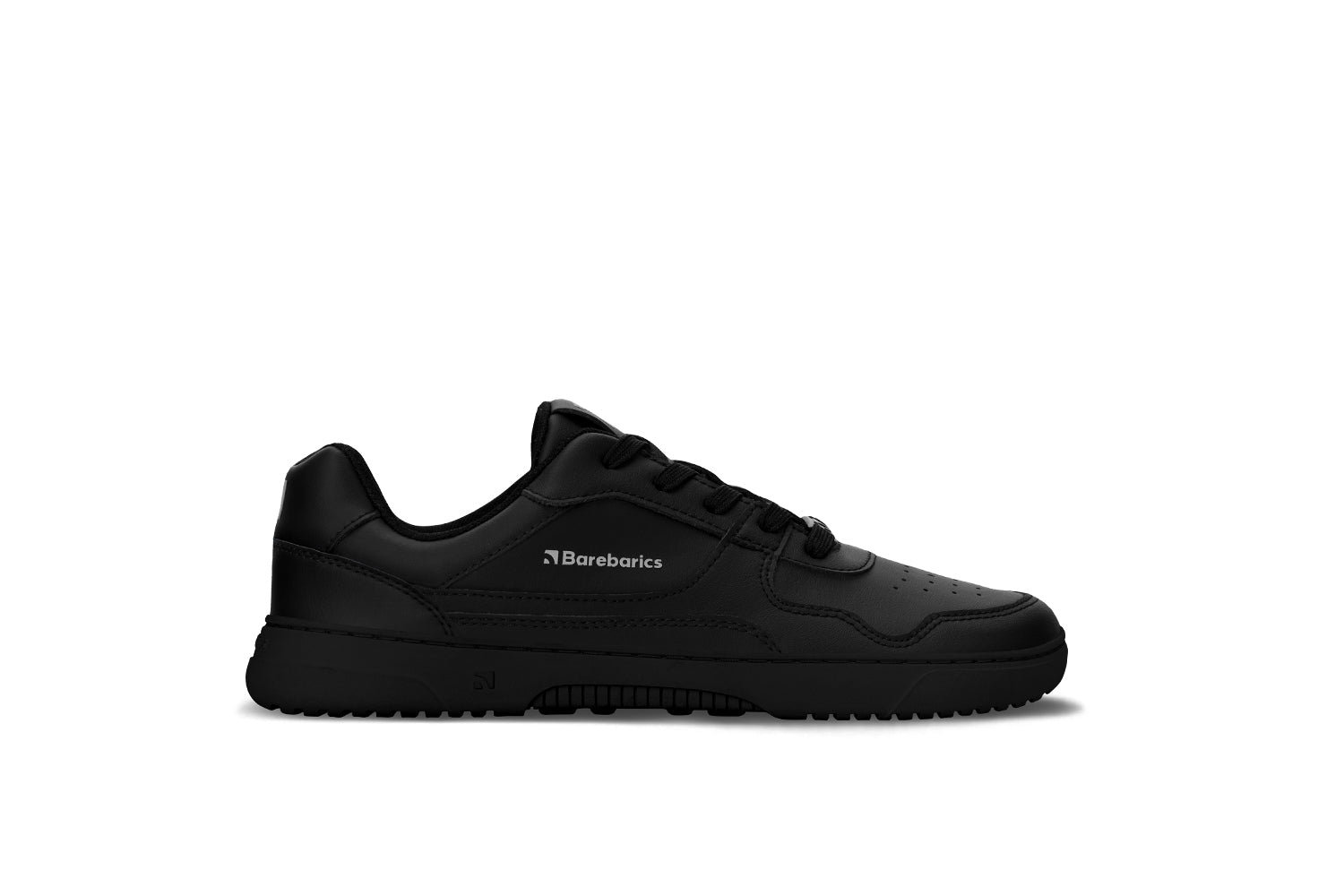 Barefoot Sneakers Barebarics Zing - All Black Leather Unisex Shoes for Men & Women | Comfortable Minimalist Walking & Running Shoes for Gym, Travel & Everyday Wear