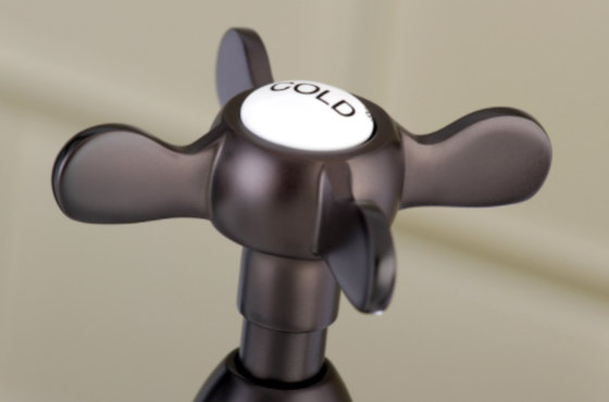 Essex Cross Handles Bridge Kitchen Faucet with Pull Down Sprayer - Classic Design for Farmhouse & Vintage Style Kitchens