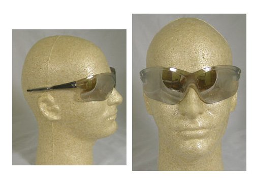 Deuce® Safety Glasses - Smoke Frame with Clear/Mirror Lens for Eye Protection - Ideal for Construction, Woodworking, and DIY Projects