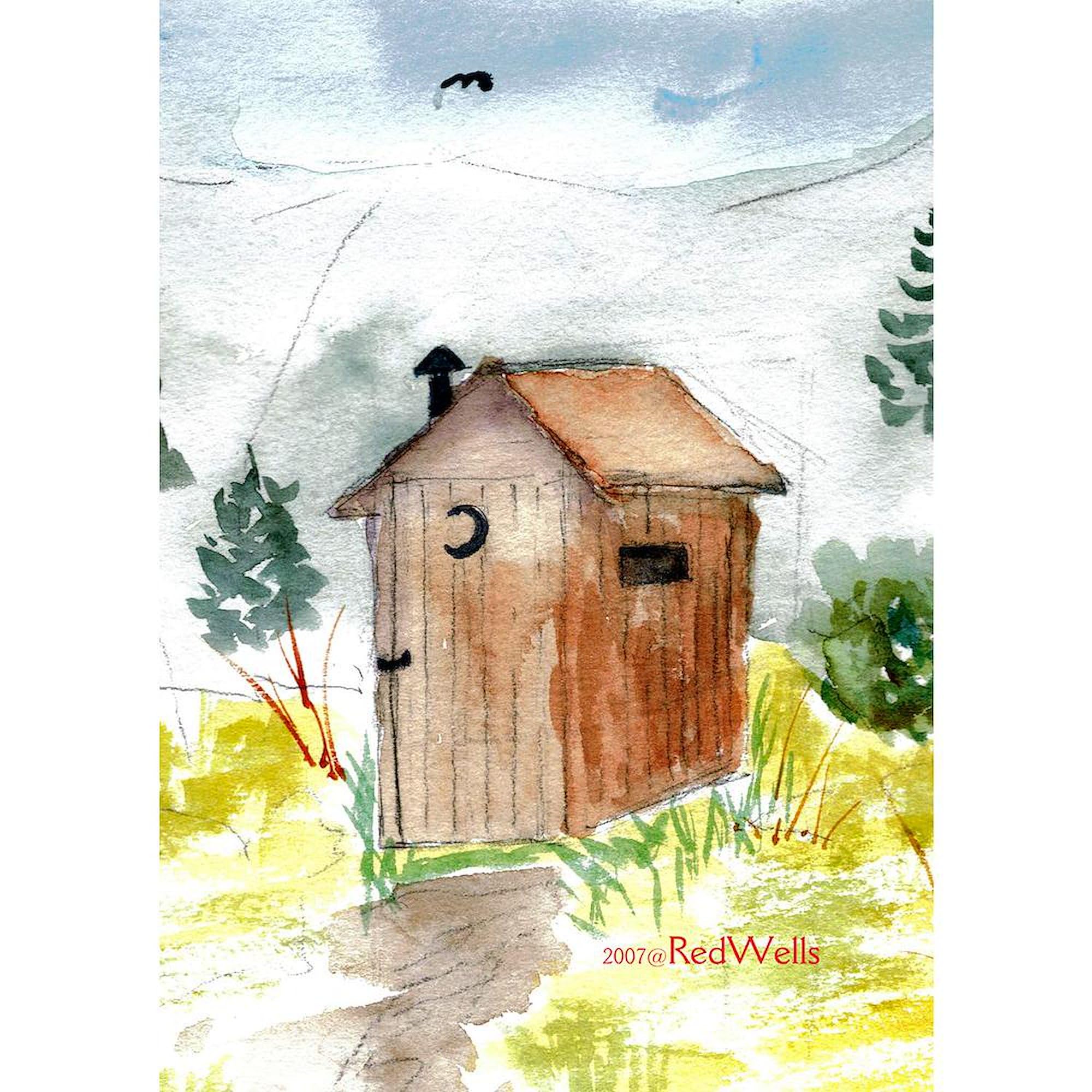 11 oz (325 ml) Ceramic Coffee Mug - Funny Outhouse Design by CafePress - Perfect for Camping, Gifts & Humor Lovers