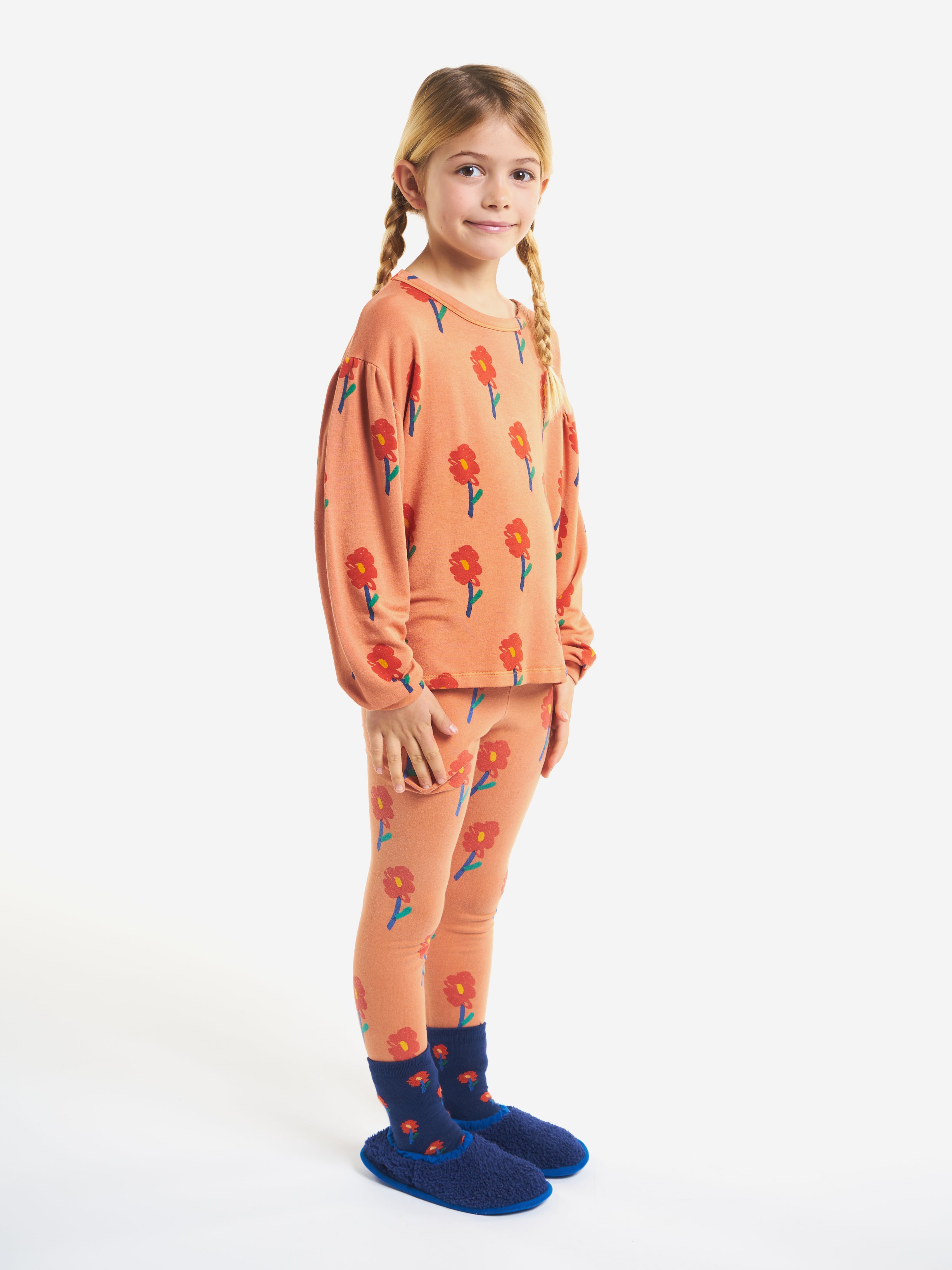 Bobo Choses Floral Print AOP Leggings for Women - Soft Stretchy Yoga Pants, Workout Leggings for Running, Gym & Casual Wear