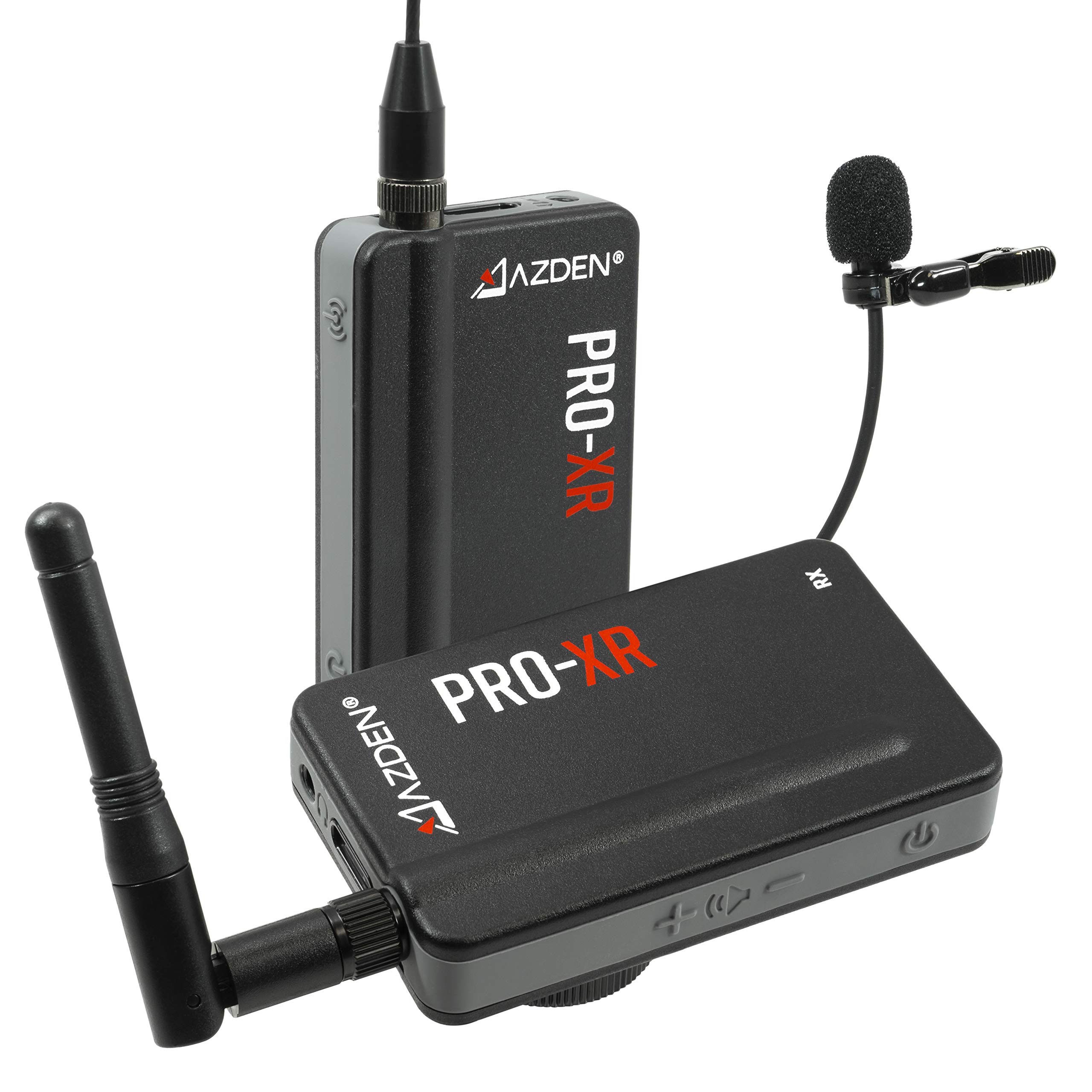 AZDEN PRO-XR Professional 2.4GHz Digital Wireless Microphone System with Signal Redundancy Technology - Ideal for Live Performances, Public Speaking, and Studio Recording
