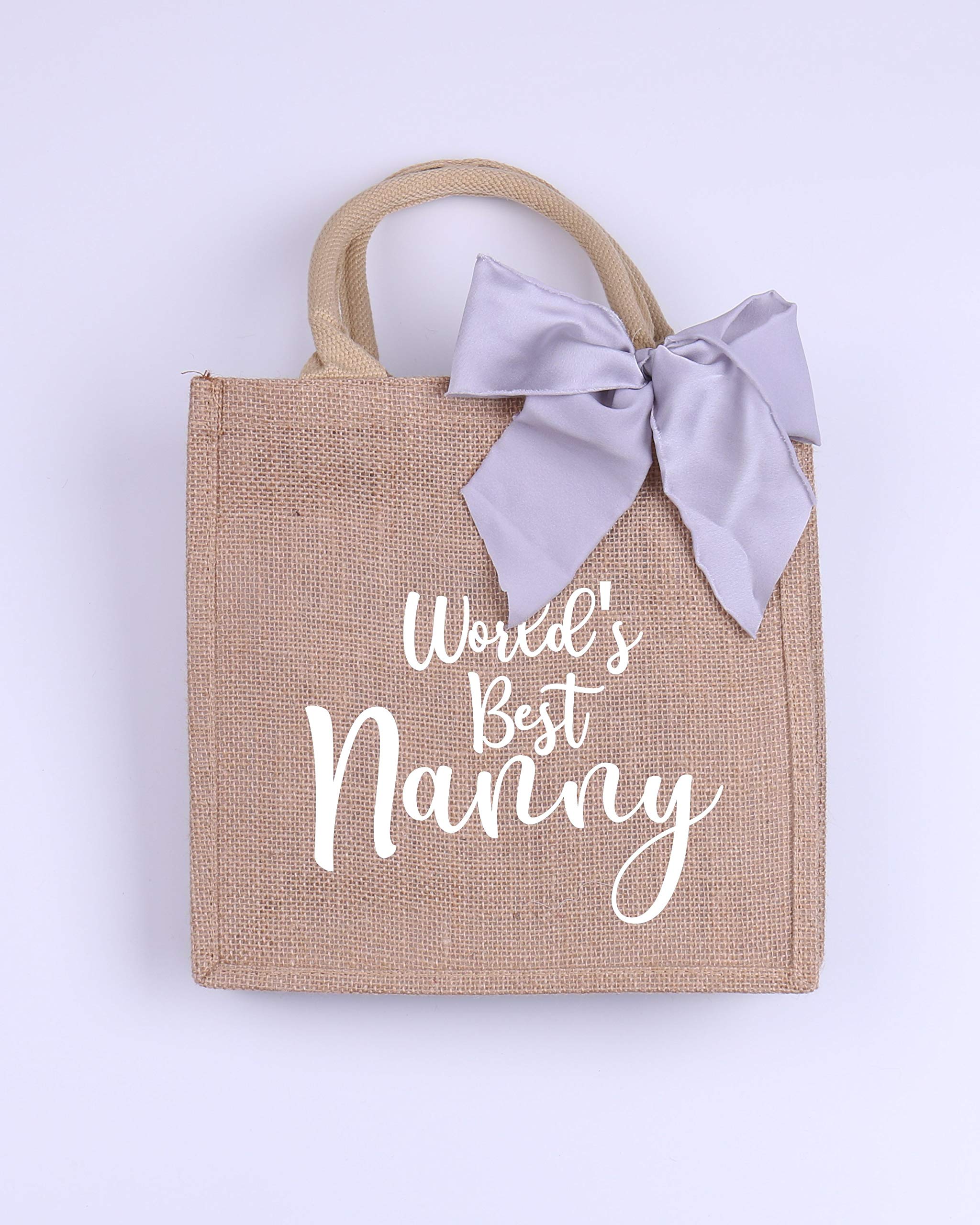 Custom Burlap Tote Bag with Satin Ribbon - Personalized Bridesmaid Gift, Bachelorette Party Favor, Beach Book Bag & Eco-Friendly Shopping Tote for Weddings, Showers & Outdoor Events