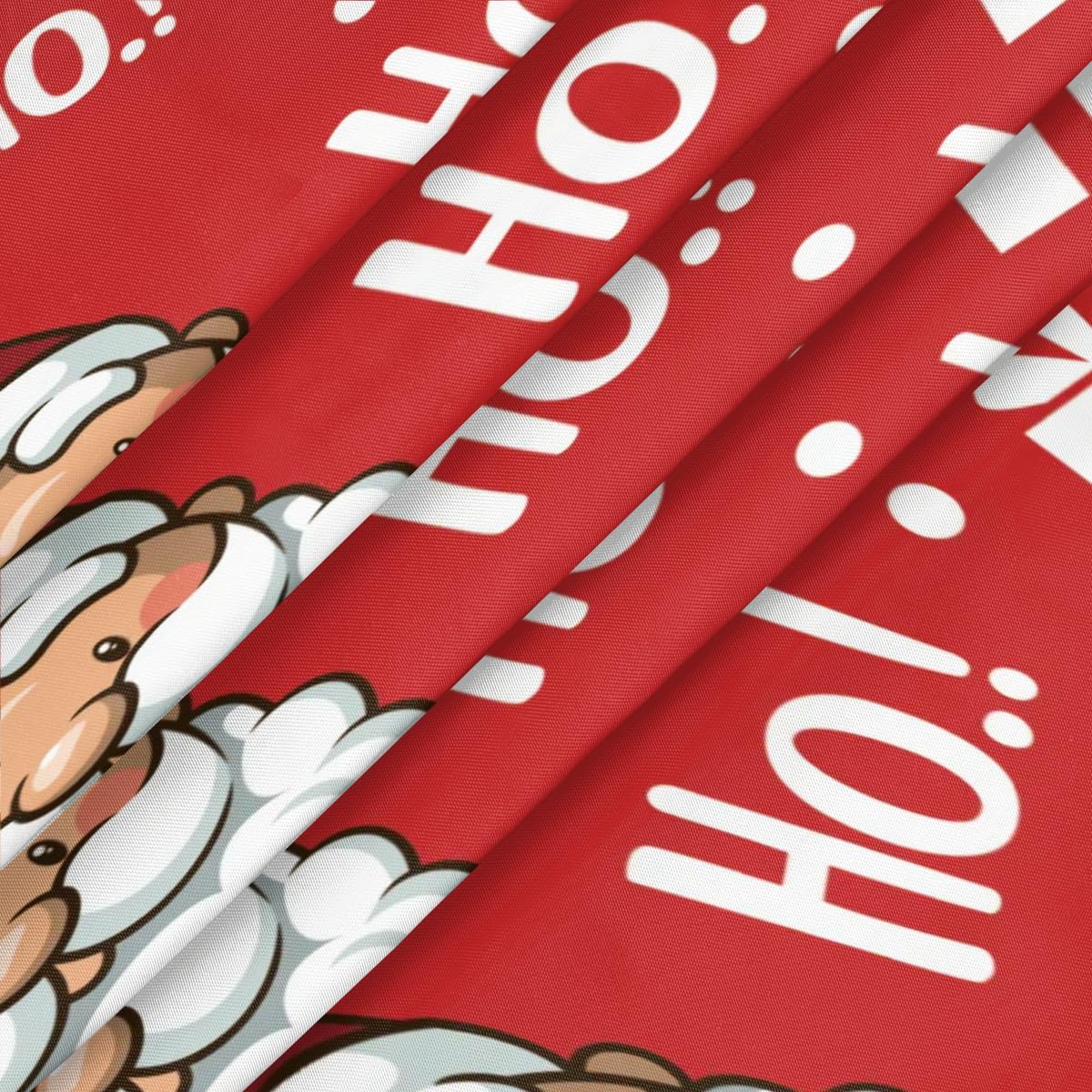 Christmas Red HoHo Santa Claus Round Fitted Tablecloth - Waterproof Elastic Edge Table Cover for 45