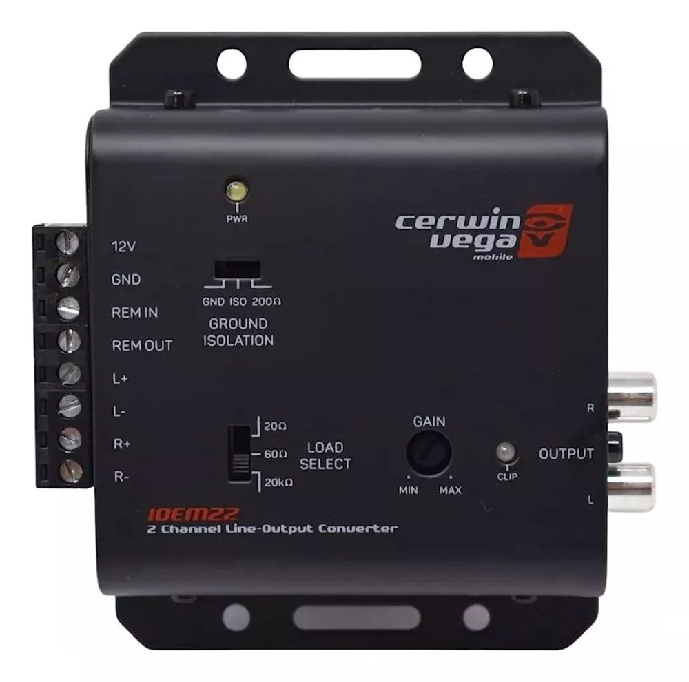 Cerwin Vega IOEM22 2 Channel High Power Line Output Converter - Car Audio System for Amplifier Installation & Speaker Upgrades