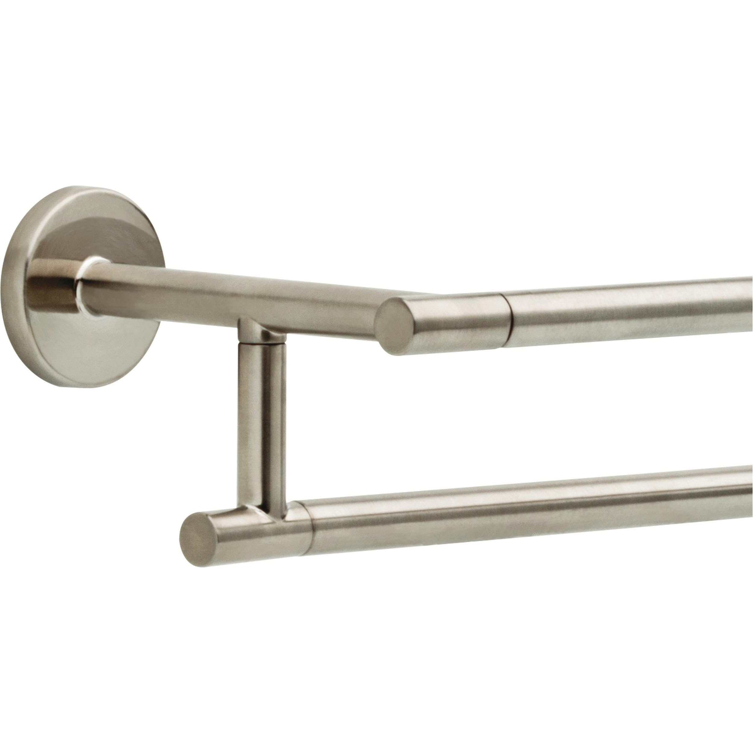 Delta Faucet Trinsic 24-Inch Double Wall Mount Towel Bar in Stainless Steel - Bathroom Hardware Accessory for Modern Home & Spa-Like Experience
