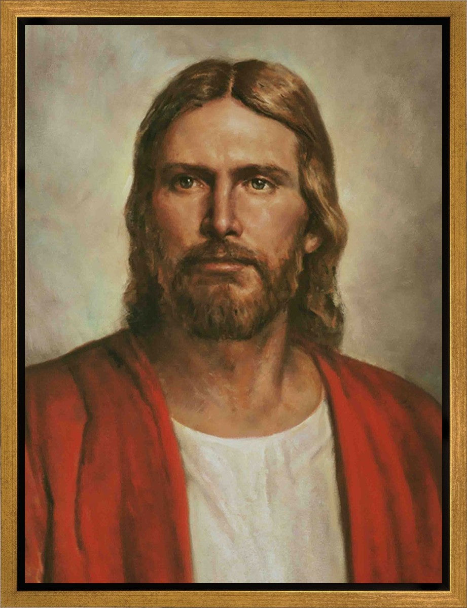 Christ In The Red Robe Gallery Wrap Canvas - Religious Wall Art for Home Decor, Church & Office - Inspirational Christian Painting for Living Room, Bedroom & Worship Spaces