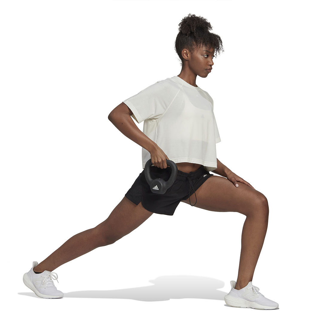 Adidas Women's Perforated Pacer Running Shorts - Lightweight Breathable Workout Shorts for Running, Gym & Yoga (HD3925) | Perfect for Summer Sports & Active Lifestyle