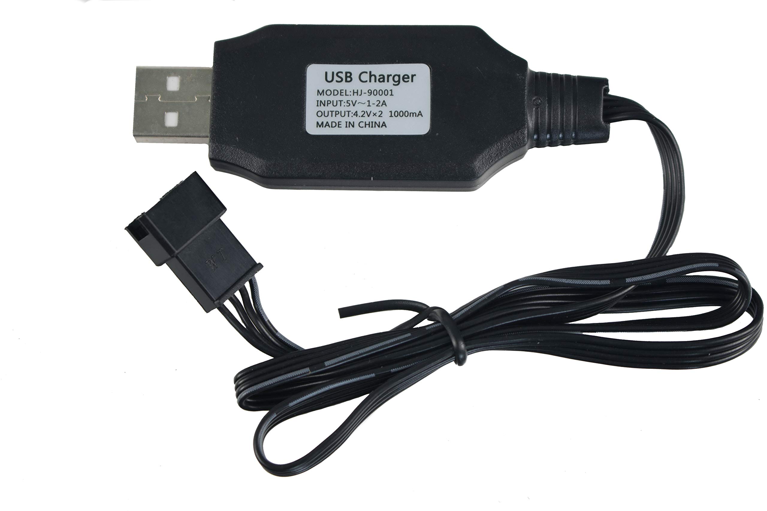 High-Speed 1000mAh USB Charger Cable with SM 4P Plug for UDI001 UDI002 UDI902 RC Racing Boats - Perfect for Fast Charging RC Vehicles, Drones, and Remote Control Toys