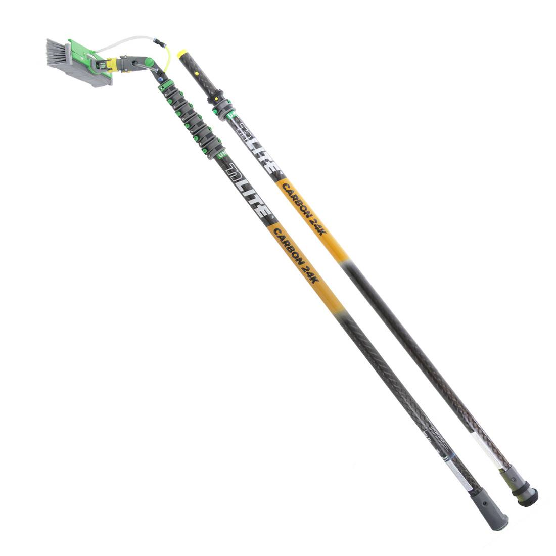 Unger nLite Carbon 24K Water Fed Pole - Lightweight Professional Window Cleaning Pole for High-Rise Buildings, Solar Panels & Hard-to-Reach Areas