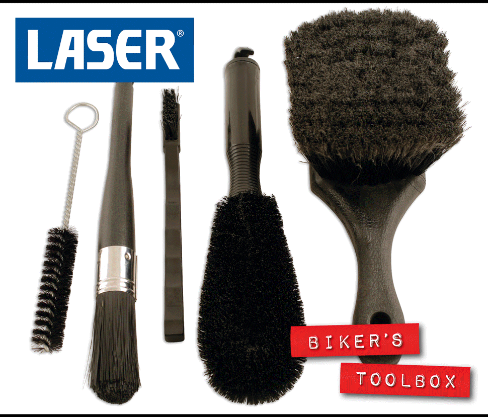 Professional Laser Motorcycle Workshop Brush Set - High-Performance Cleaning Tools for Bike Maintenance & Detailing | Ideal for Motorcycle Enthusiasts & DIY Mechanics