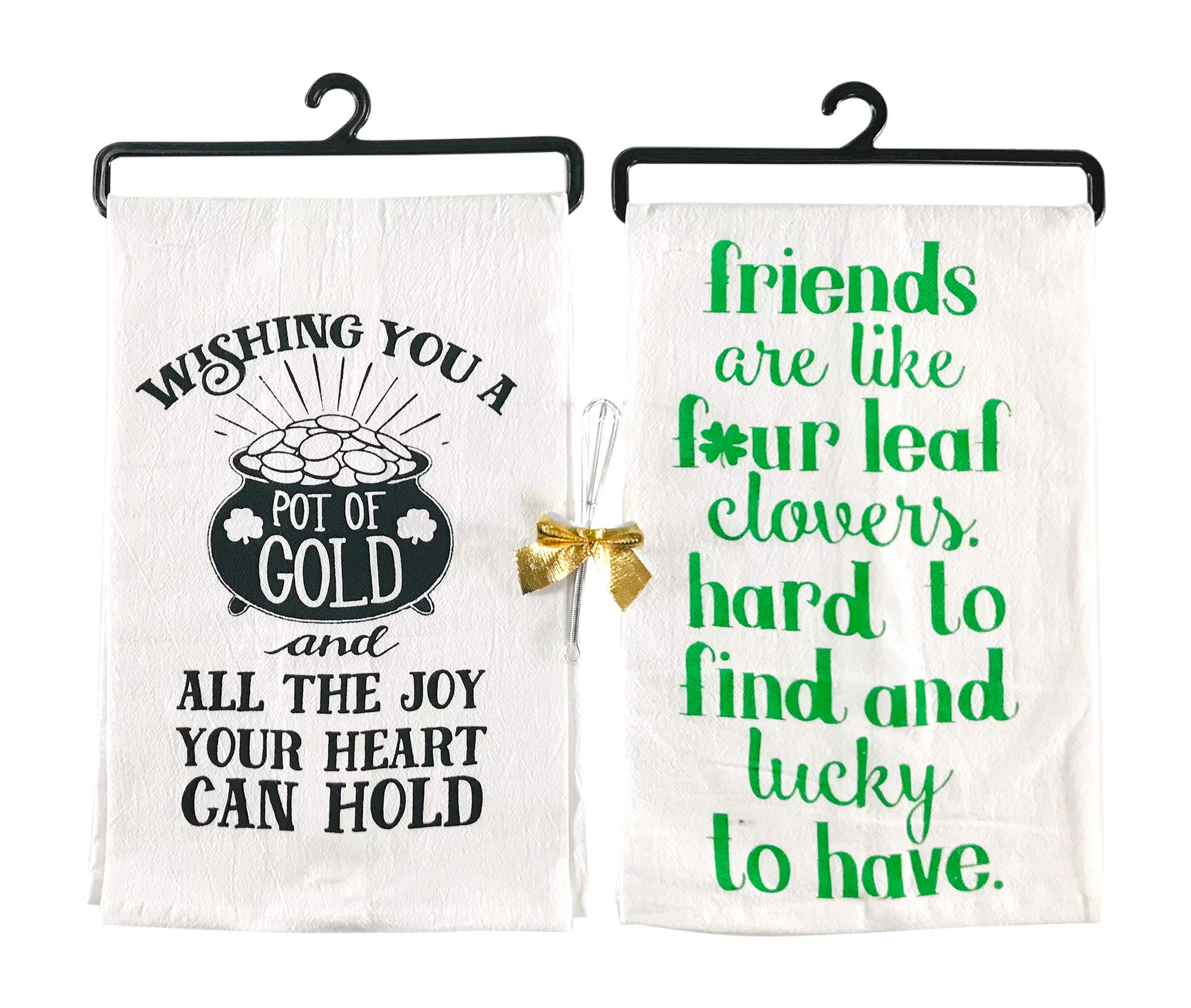 St. Patrick's Day Irish Kitchen Towels - Shamrock & Pot of Gold Design for St. Paddy's Decor | Perfect for Irish-Themed Parties, Home Kitchen Decor & Gift Giving