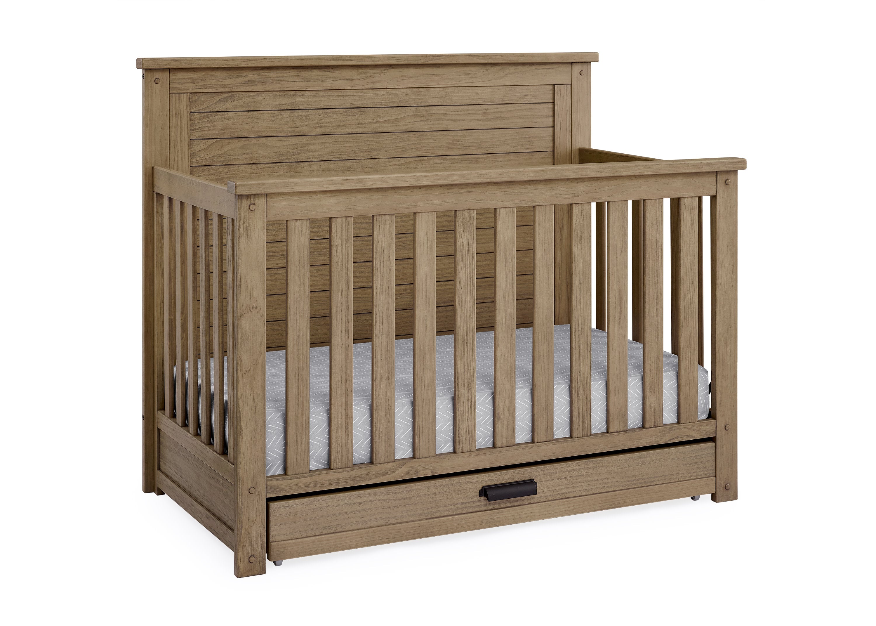 Caden 6-in-1 Convertible Baby Crib with Trundle Drawer - Nursery Bedroom Furniture for Newborn to Toddler - Perfect for Small Spaces & Guest Rooms