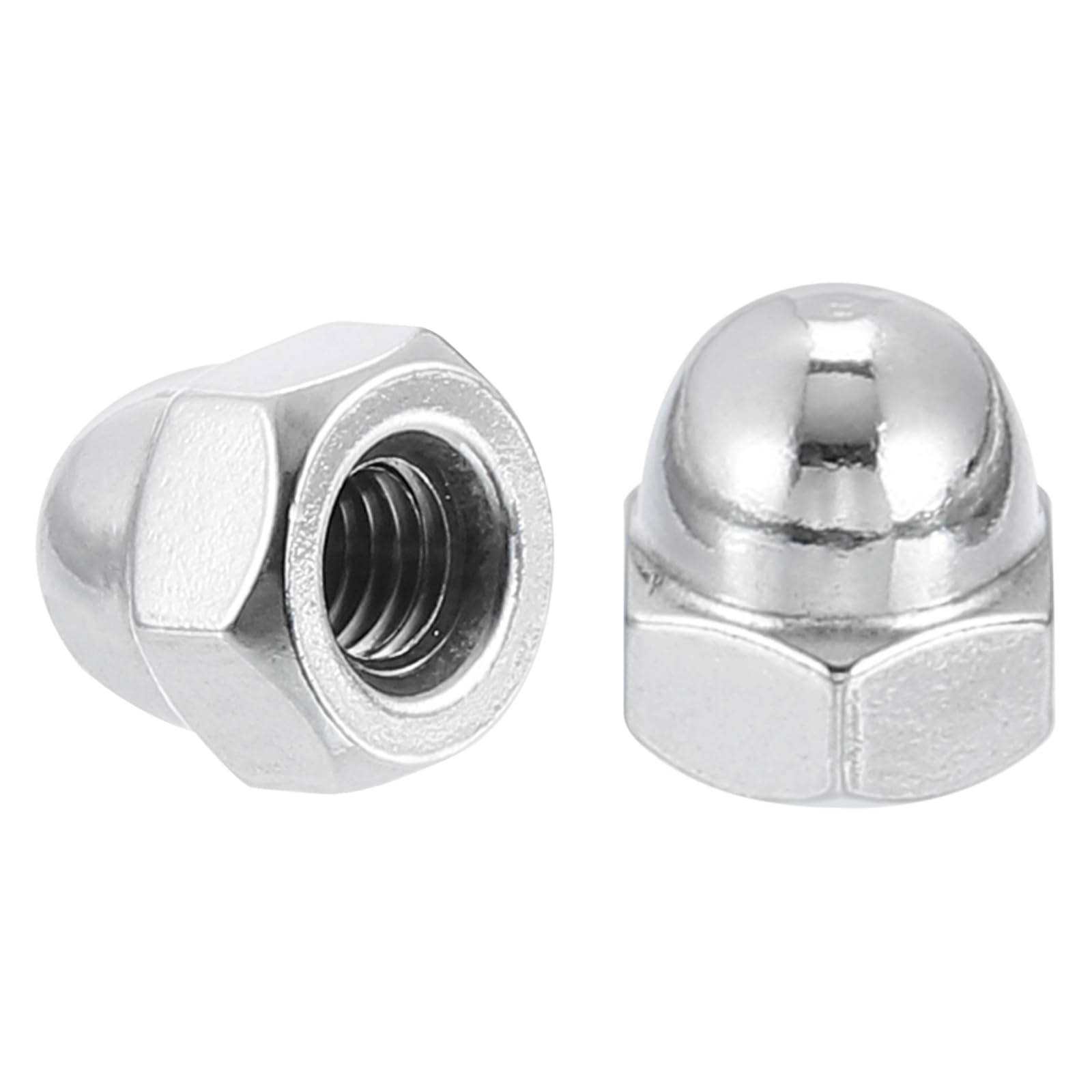 uxcell #10-32 Acorn Cap Nuts, 20Pcs 304 Stainless Steel Dome Head Nuts - Corrosion Resistant Hardware for Bolt Covers (Silvery Finish) - Perfect for Furniture Assembly, Automotive Repair & DIY Projects