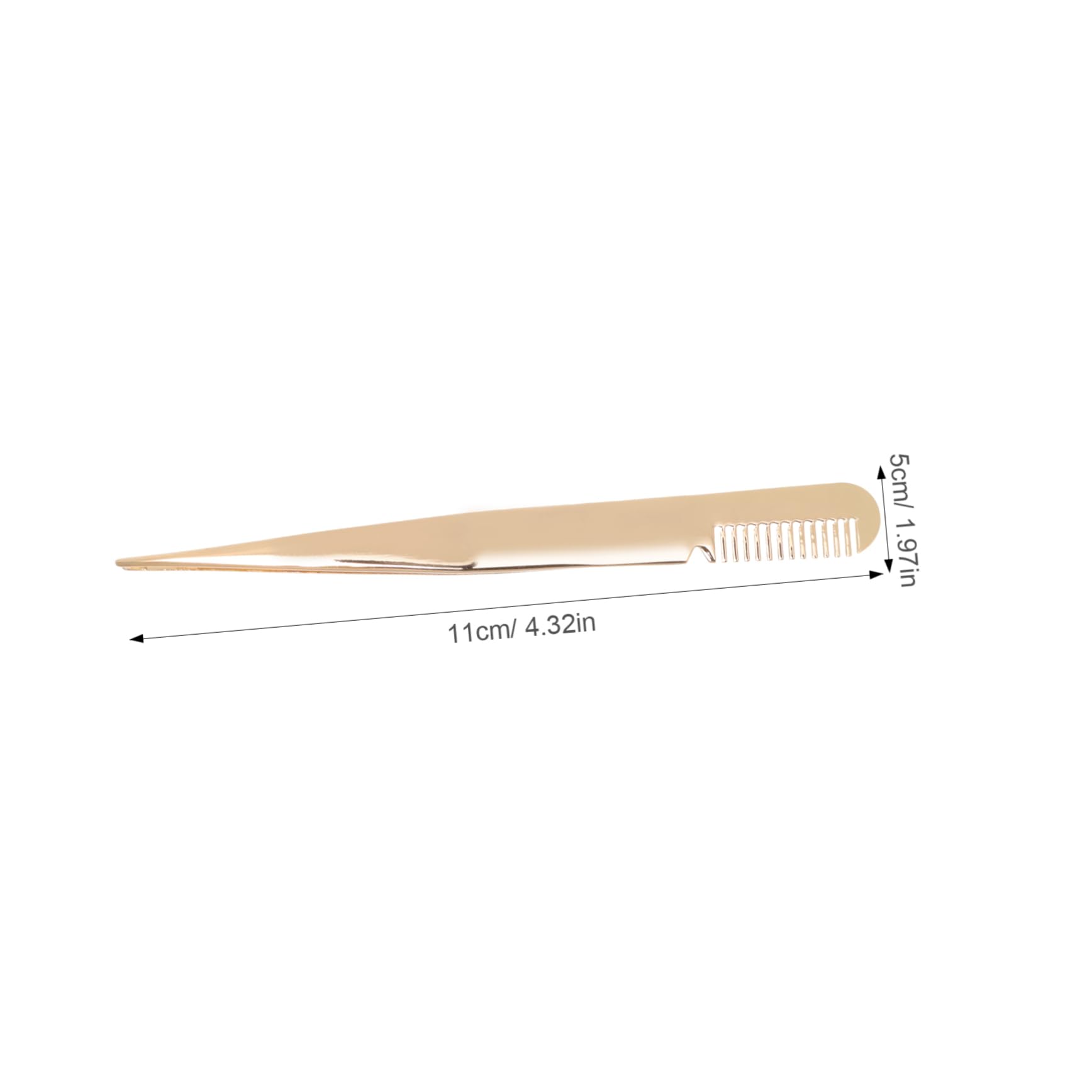 Professional Eyelash Extension Tweezers with Comb - Golden Stainless Steel Lash Clamp & Eyebrow Tweezers for Women - Perfect for Salon, DIY Lash Extensions & Home Beauty Care