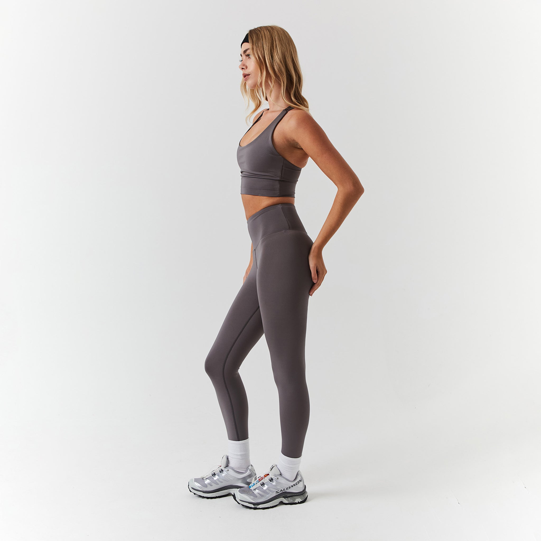 2 Pack Second Skin Leggings for Women - High Waist Tummy Control Yoga Pants in Black & Grey | Workout, Running, Lounge & Everyday Wear