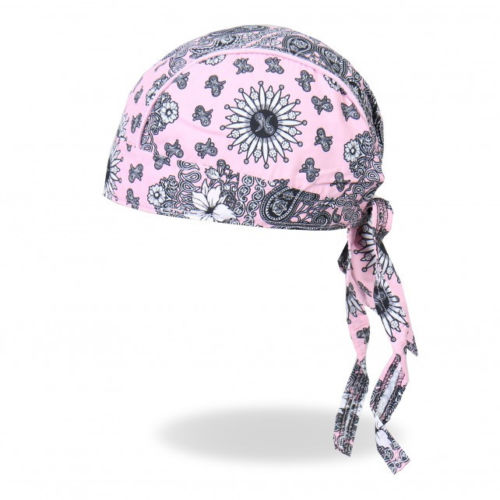 Hot Leathers Pink Paisley Headwrap - Premium Ladies Biker Du Rag for Motorcycle Riding & Outdoor Activities