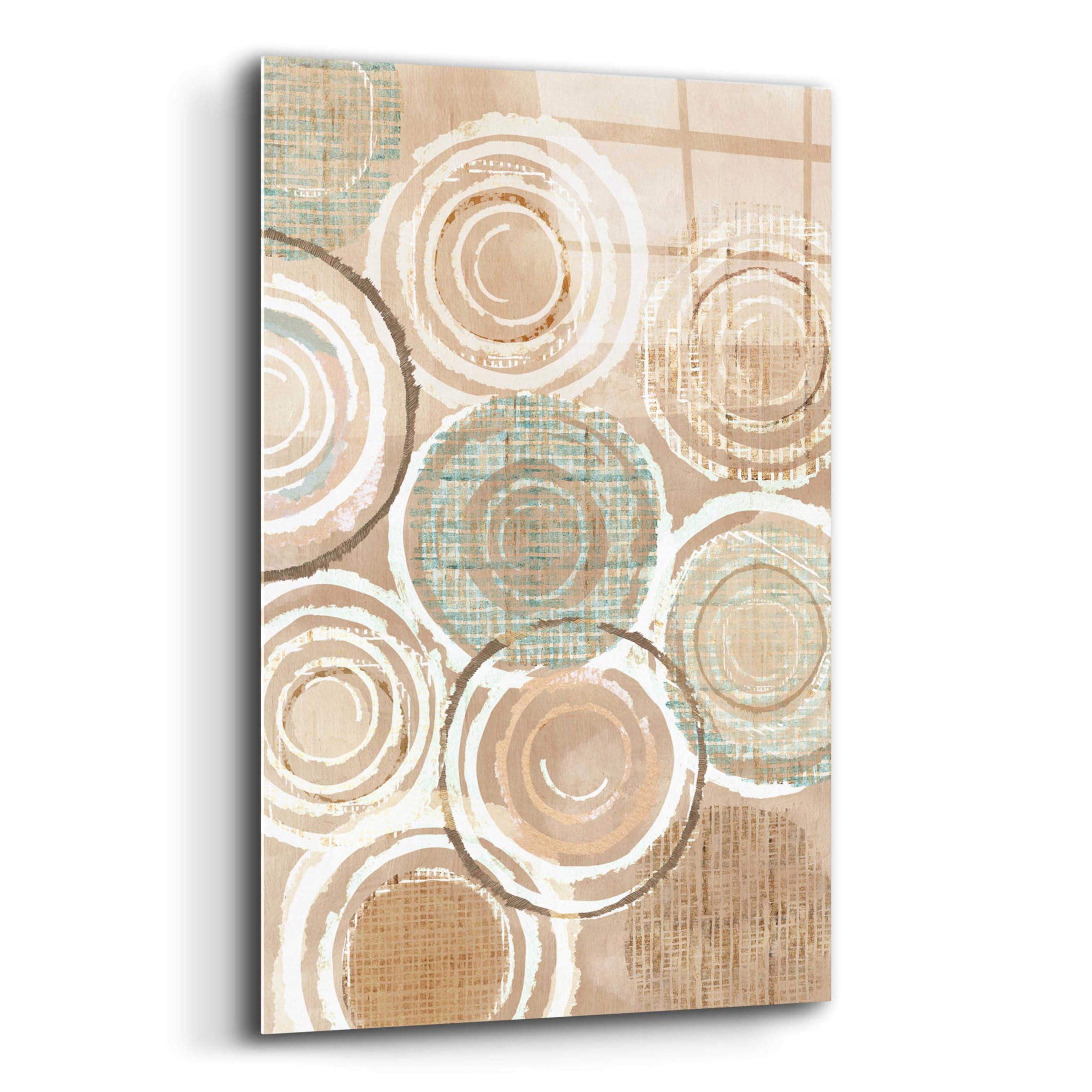Flora Kouta Woven Baskets III Acrylic Glass Wall Art - 16x24 Inches Modern Home Decor for Living Room, Bedroom & Office