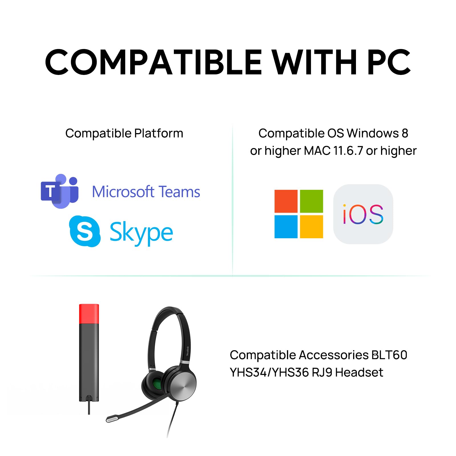 Yealink MP45 USB Teams Phone - Microsoft Teams & Skype for Business Certified Desk Phone | USB-A/C Powered Computer Phone | Business Communication Solution for Office, Home Office & Remote Work