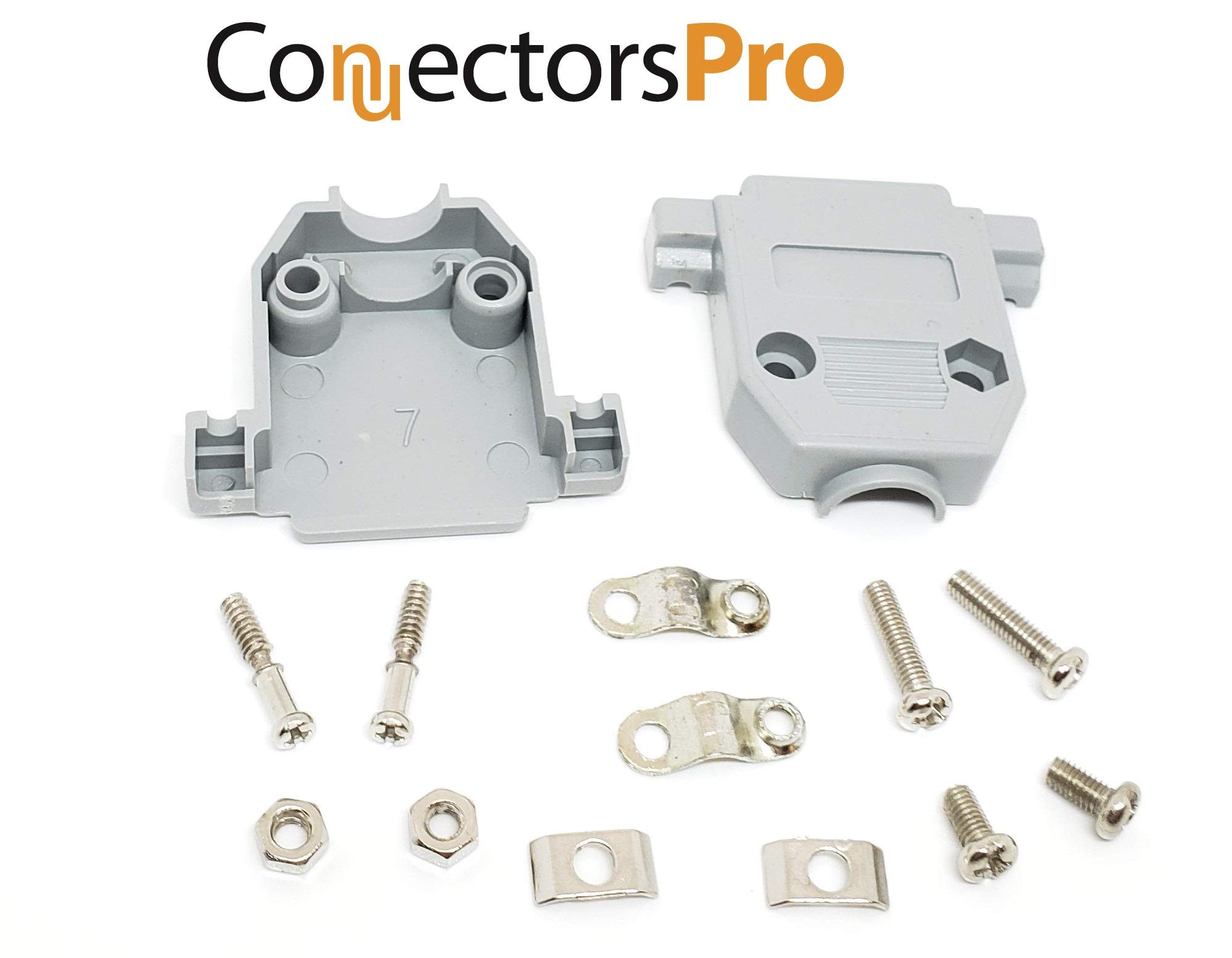 Gray Plastic Hood for DB-15/HD-26 DA15 Connectors - 10-Pack for PC Accessories