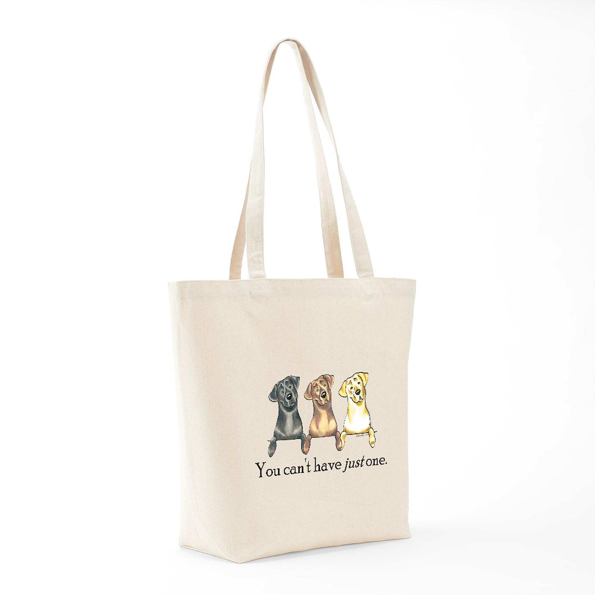 Just One Lab Tote Bag - Natural Canvas Reusable Shopping Bag for Groceries, Beach & Everyday Use | Eco-Friendly Cotton Tote by CafePress