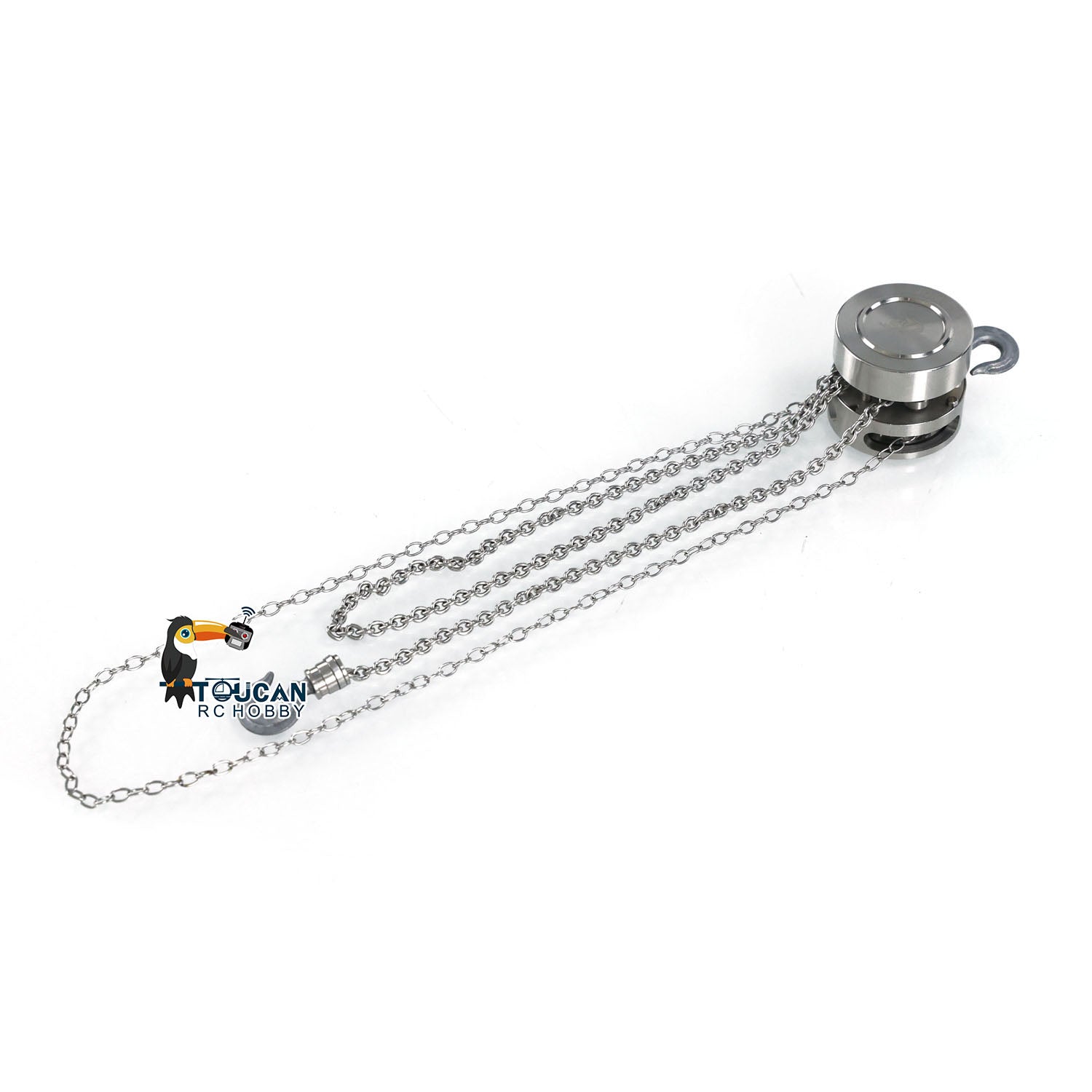 Heavy Duty 1/10 Scale JDM Metal Chain Lift Block Tackle Hoist for RC Gantry Crane, Remote Control Car, Tractor & Truck Models – Perfect for DIY Projects, Construction Simulation & Heavy Load Lifting Scenes