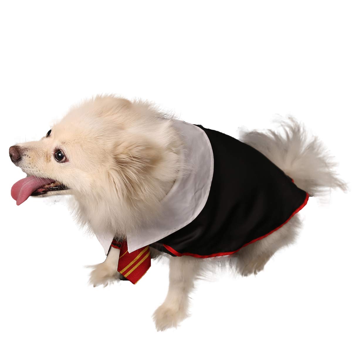 Halloween Wizard Costume for Dogs & Cats - Funny Pet Shirt with Glasses (Large Size) | Perfect for Halloween Parties, Pet Costume Contests & Photo Shoots