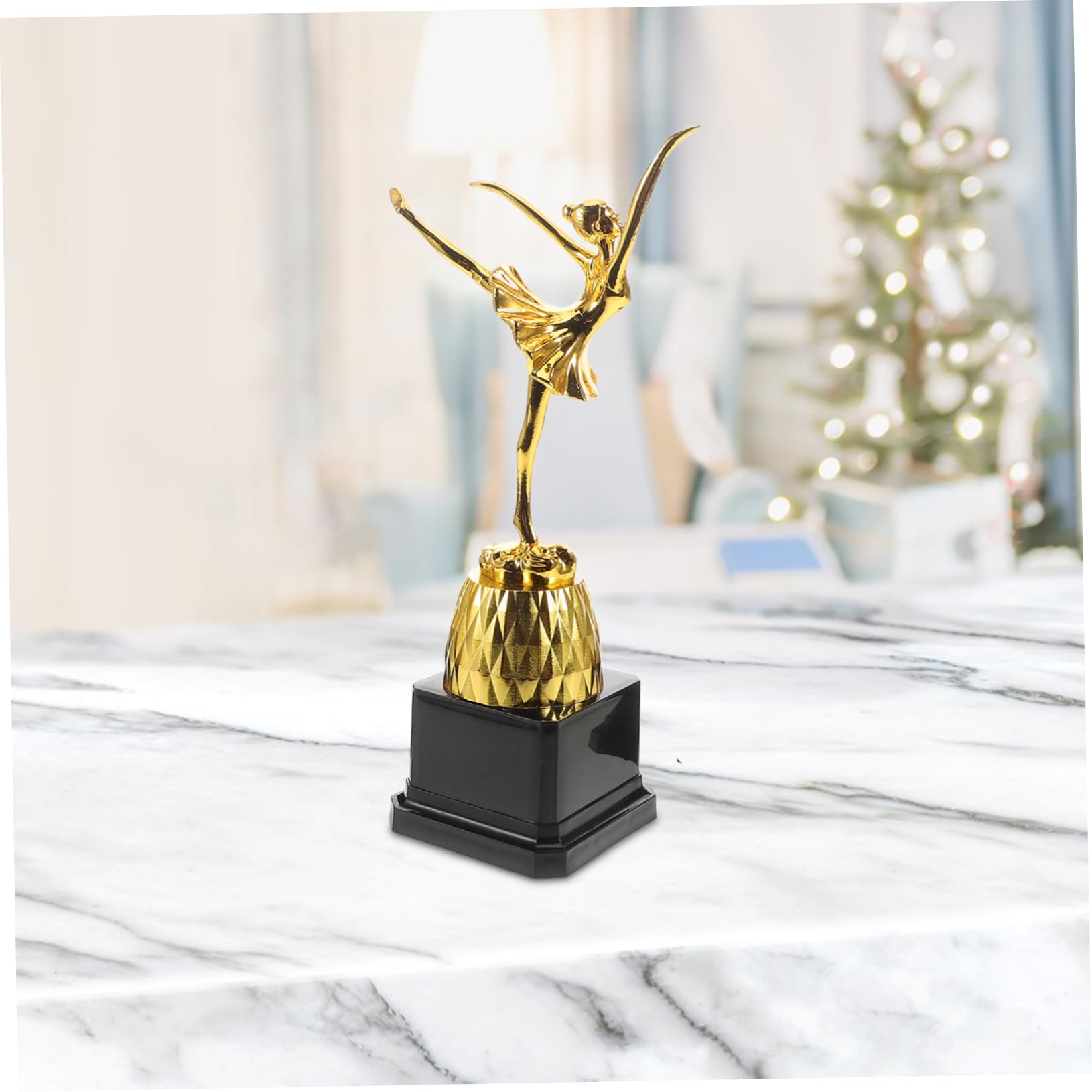 GANAZONO Dance Trophy Tournament Cup - Golden Plastic Ballet Award for Dance Competitions, Perfect for Ceremonies and Performances